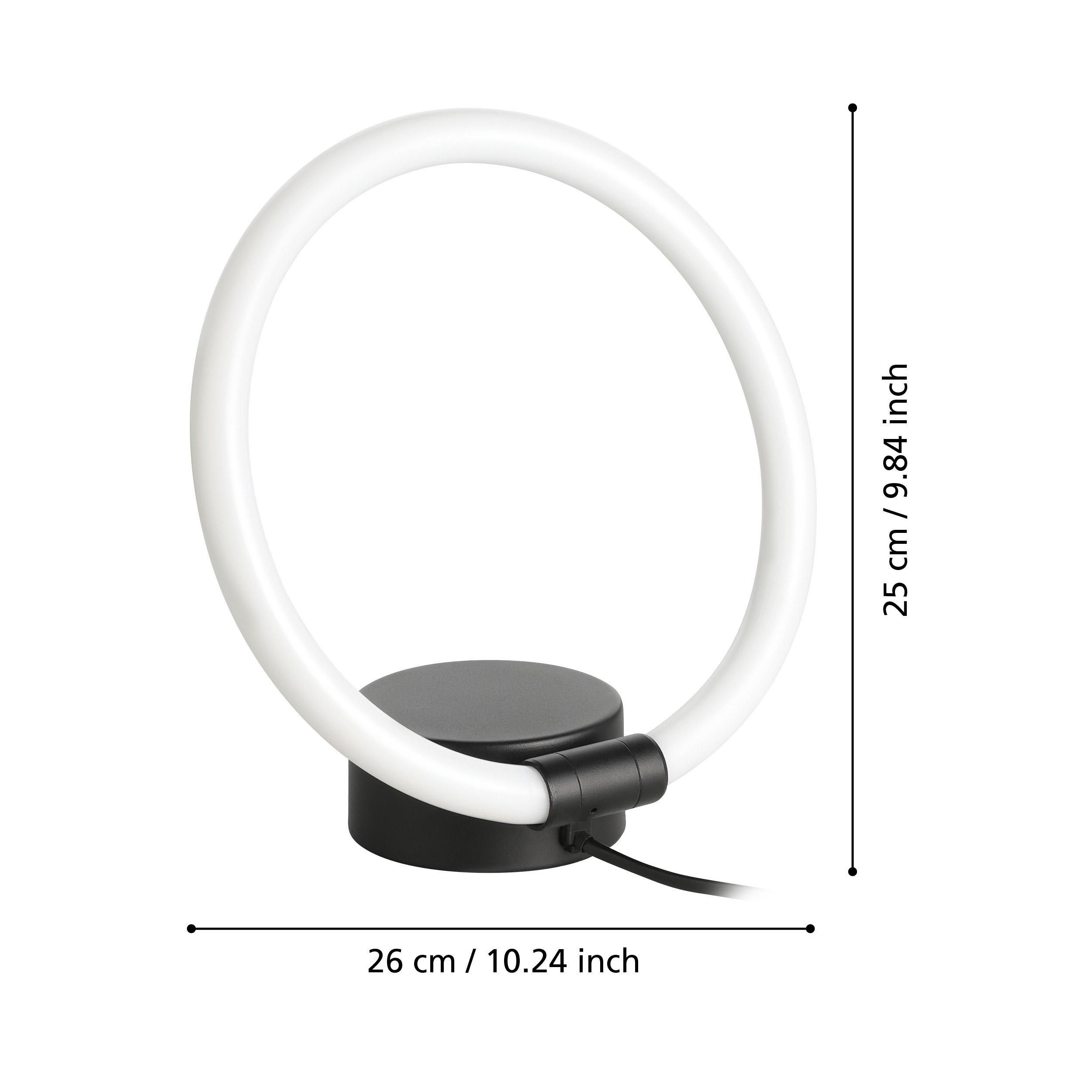 Lampe à poser LED CARANACOA noir H26cm