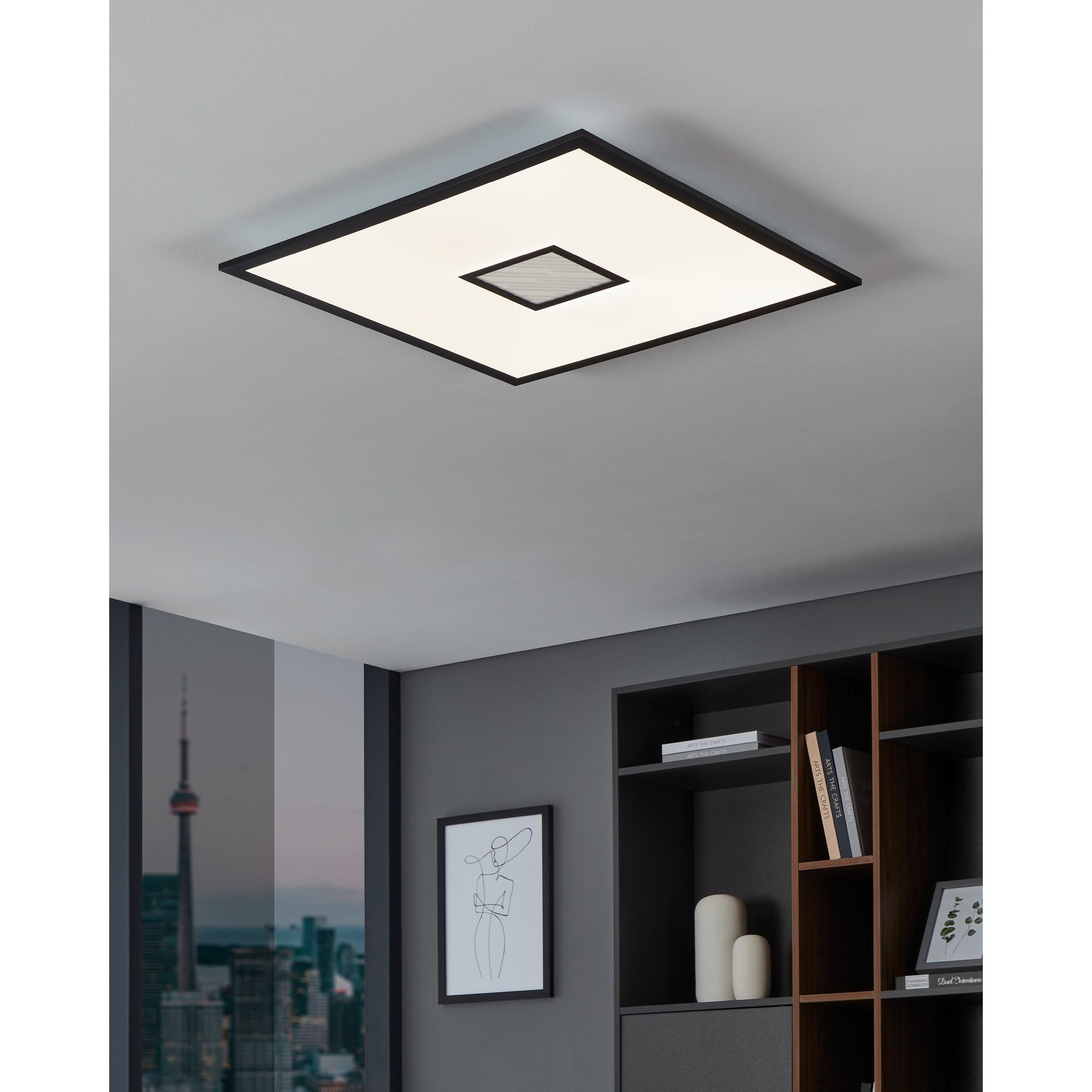 Plafonnier plastique noir BORDONARA LED INT 1X36W