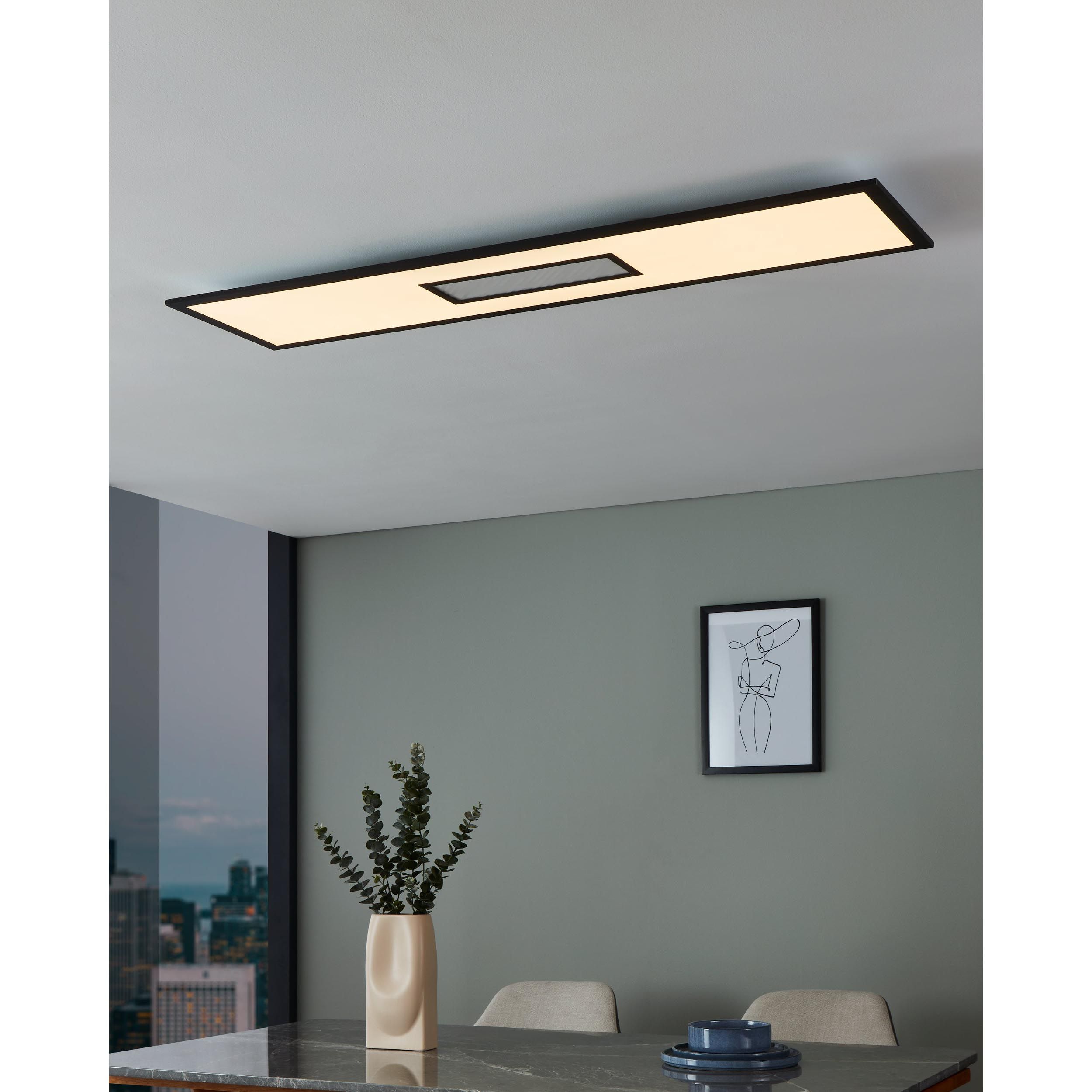 Plafonnier plastique noir BORDONARA LED INT 1X35W