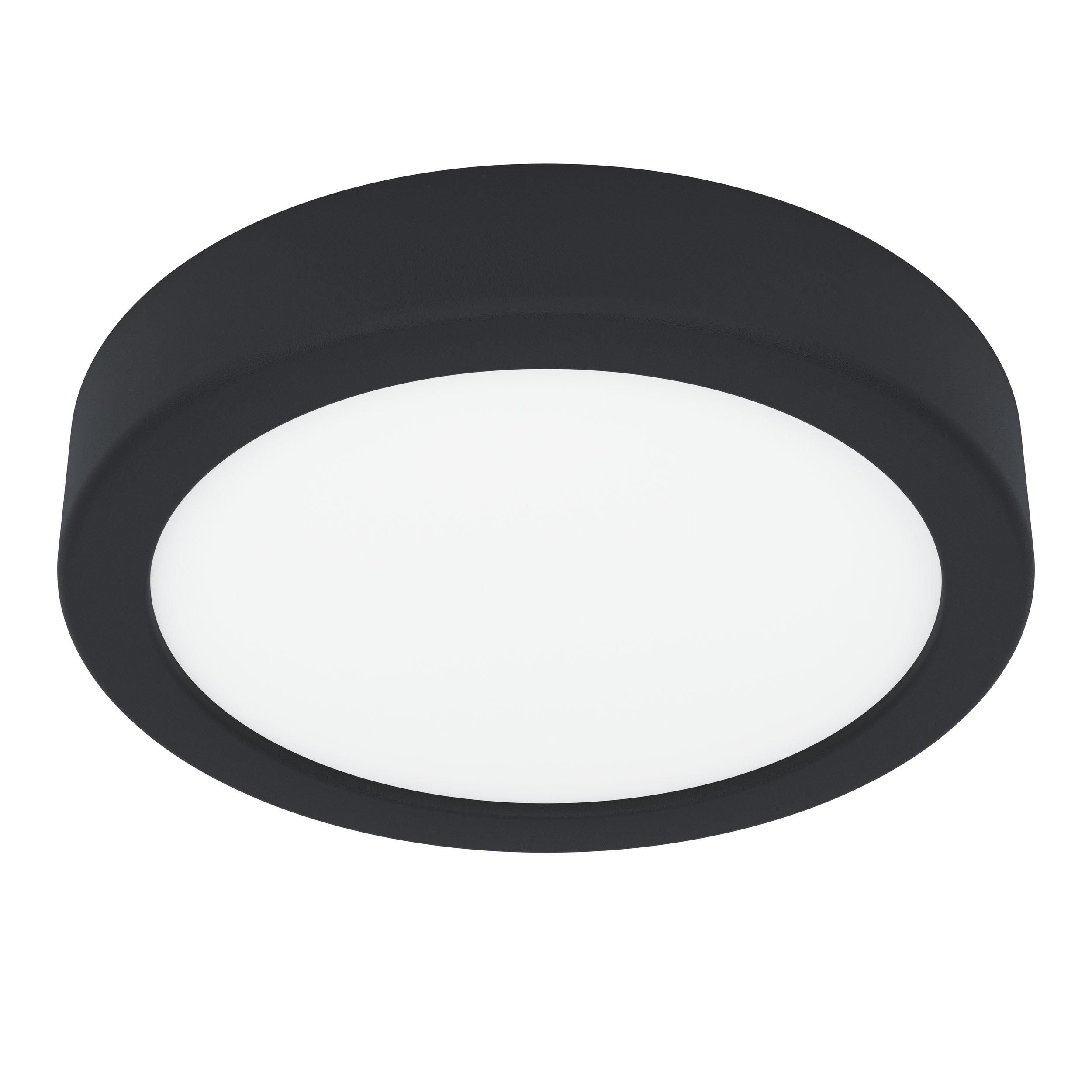 Plafonnier LED FUEVA 5 noir Ø16cm