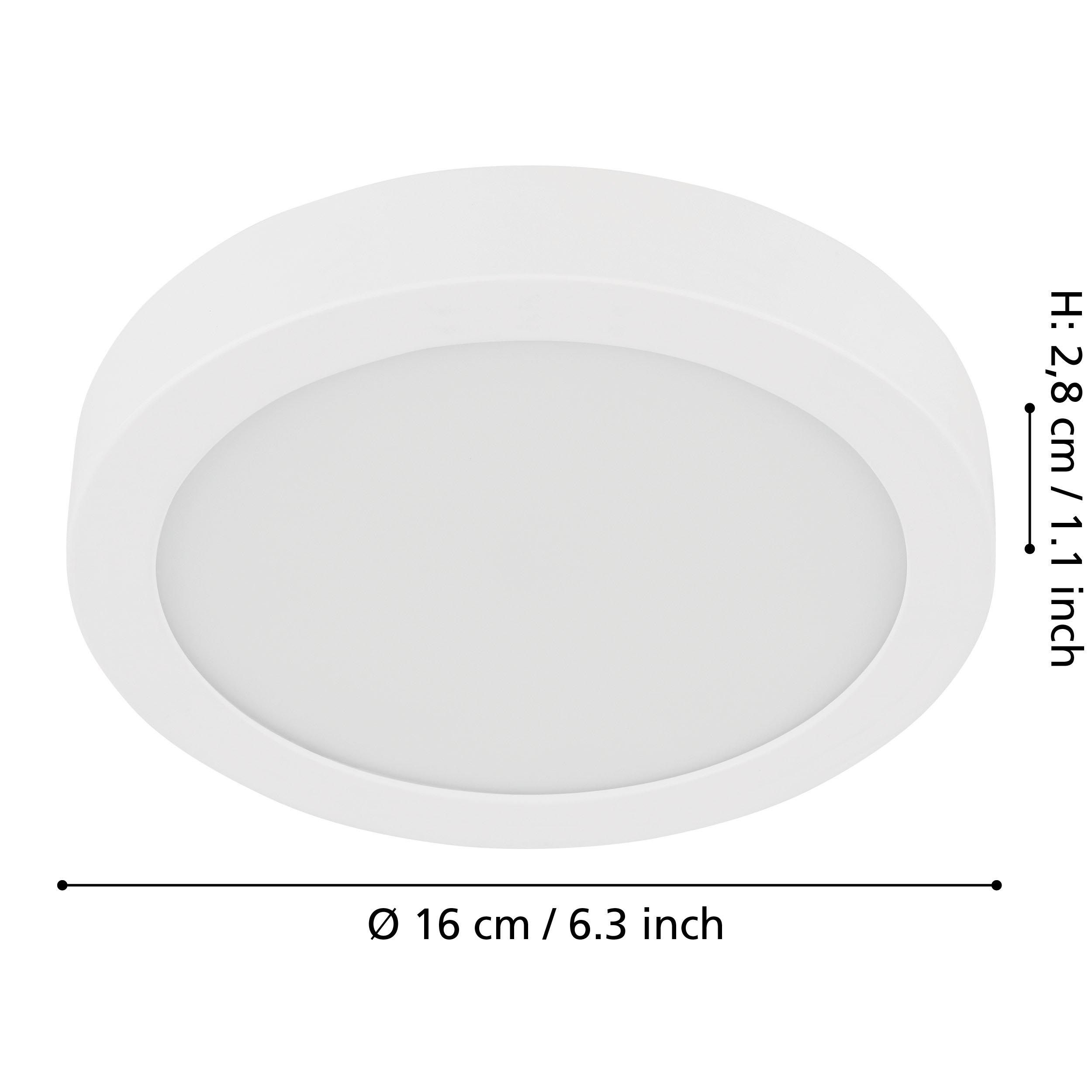 Plafonnier LED FUEVA 5 blanc Ø16cm