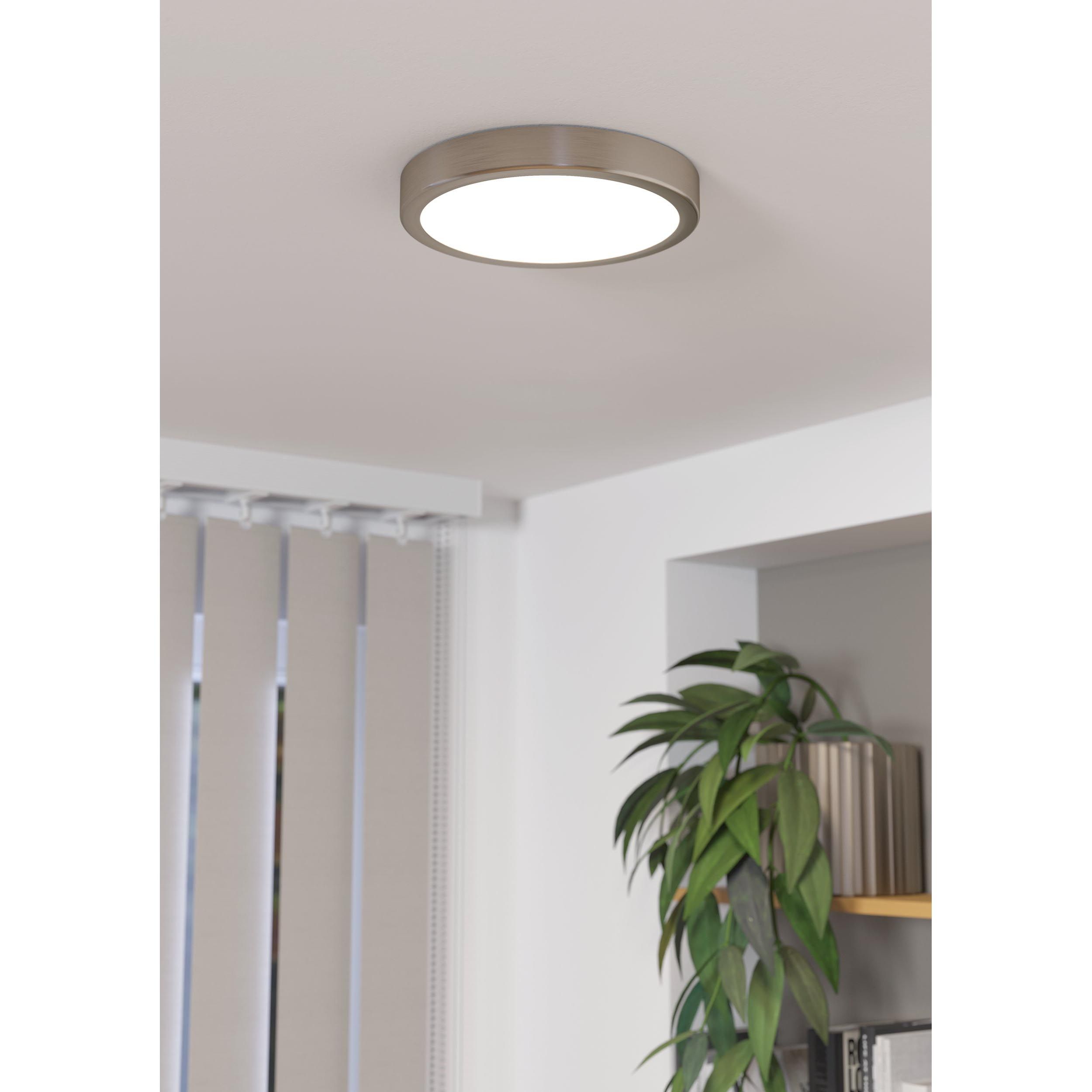 Plafonnier LED FUEVA 5 nickel Ø21cm