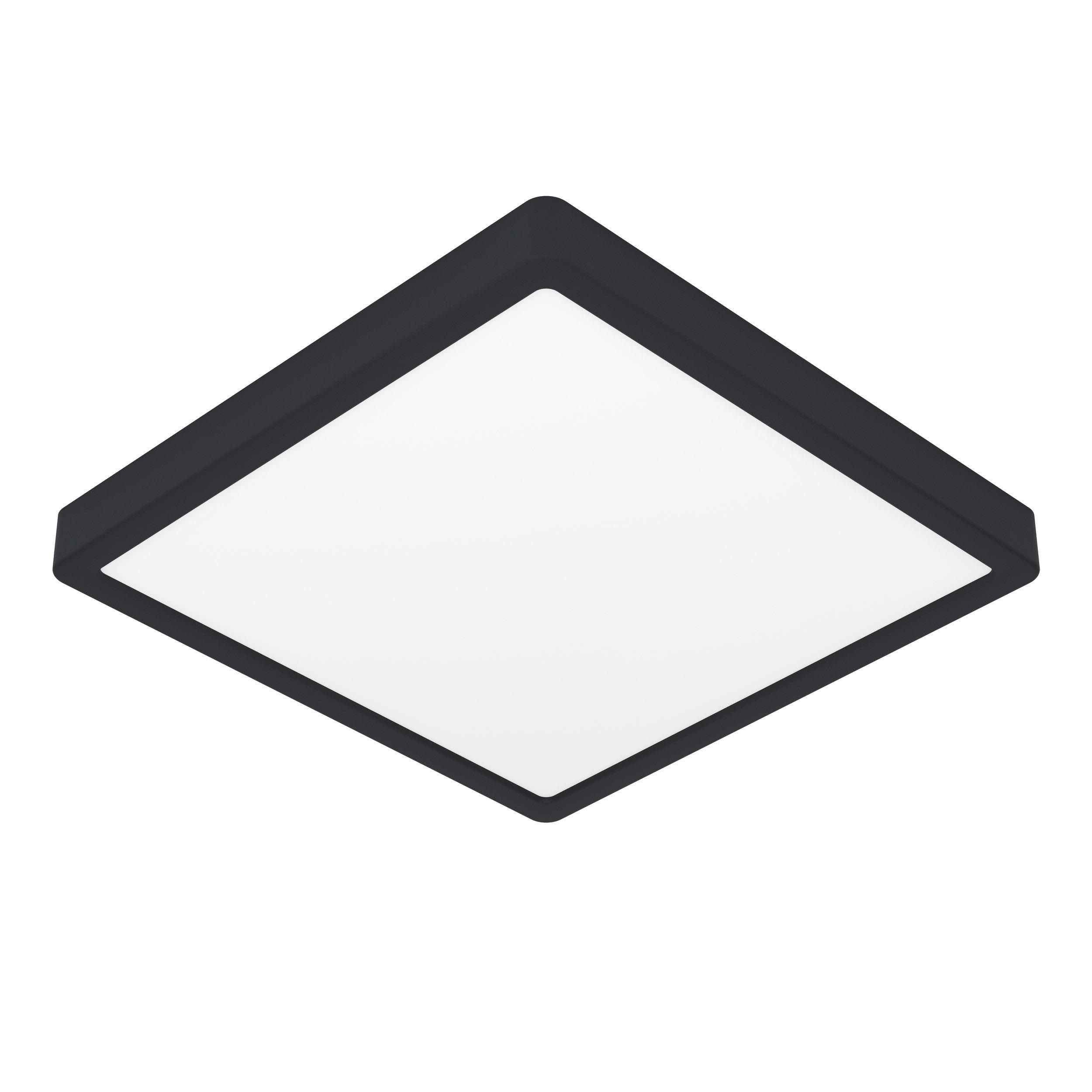 Plafonnier LED FUEVA 5 noir 28,5x28,5cm