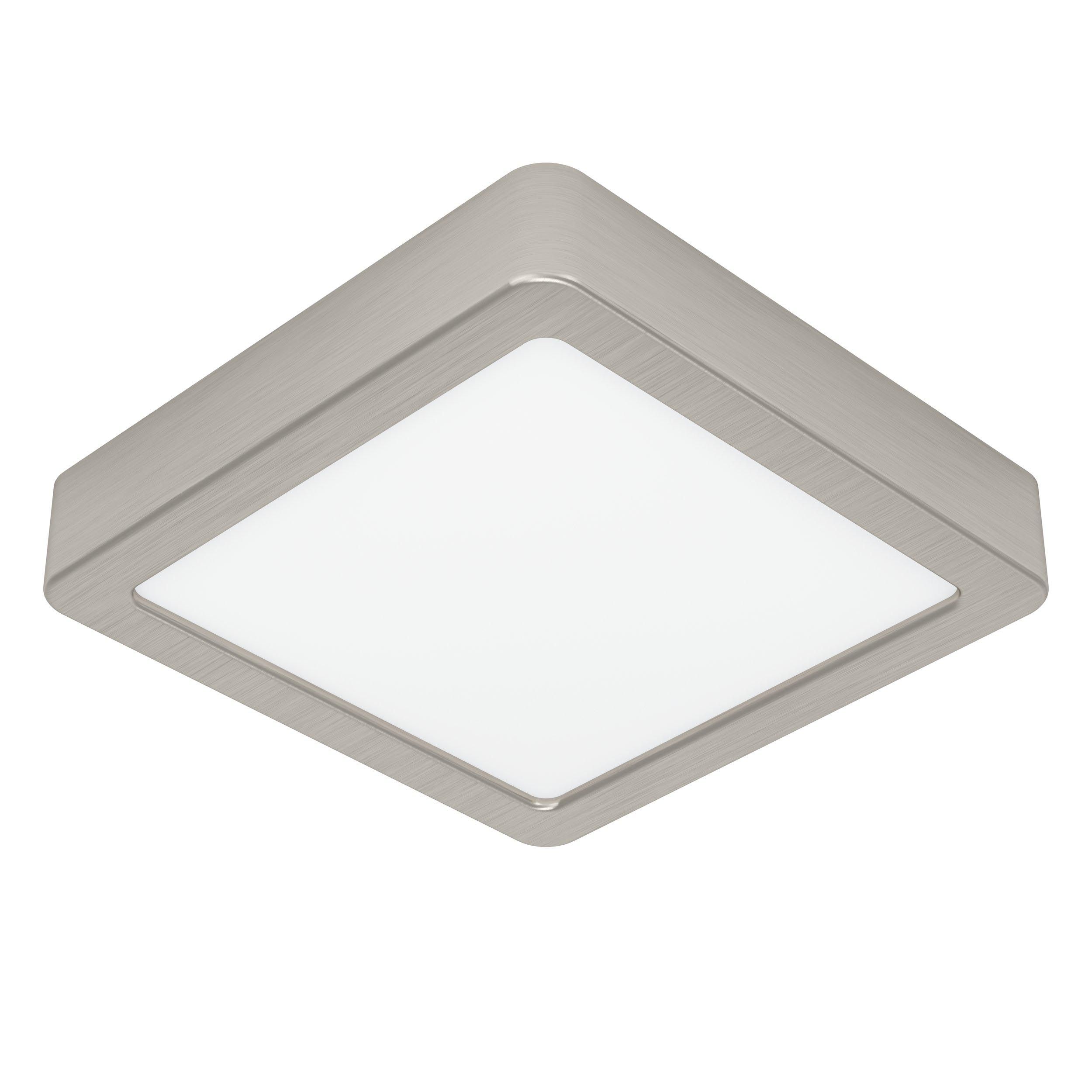 Plafonnier LED FUEVA 5 nickel 16x16cm