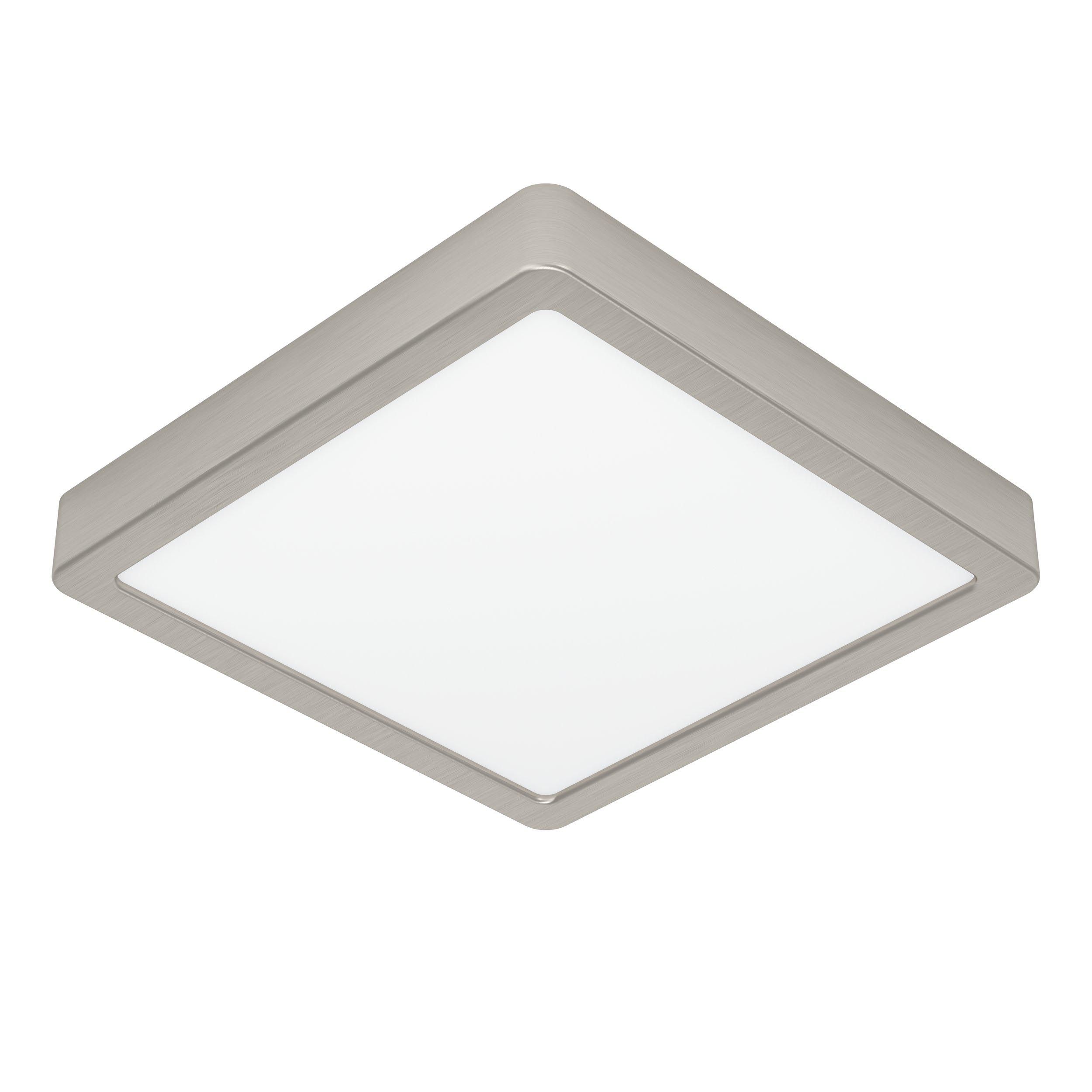 Plafonnier LED FUEVA 5 nickel 21x21cm