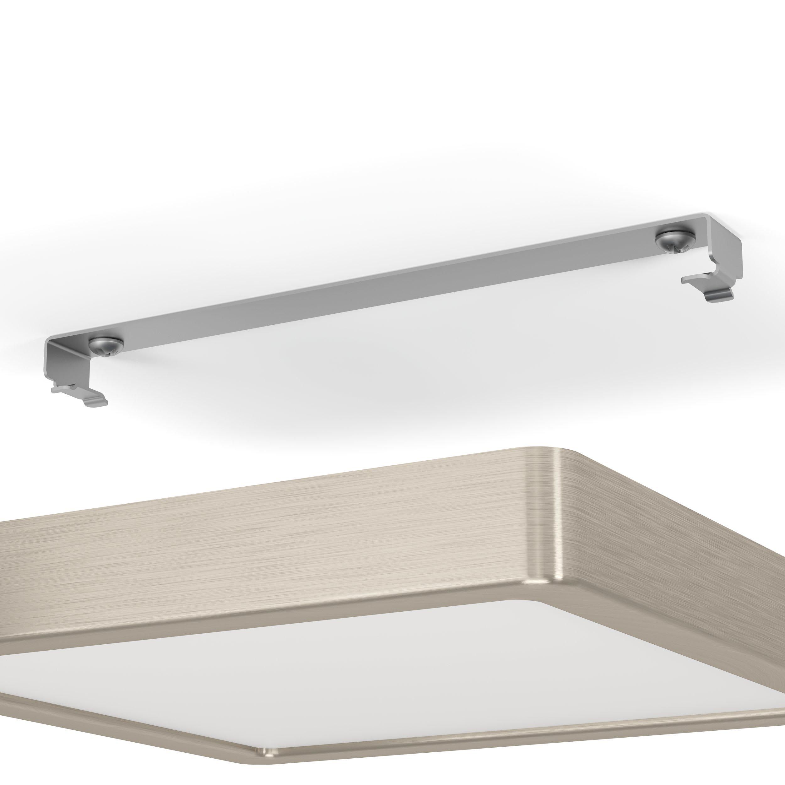 Plafonnier LED FUEVA 5 nickel 21x21cm