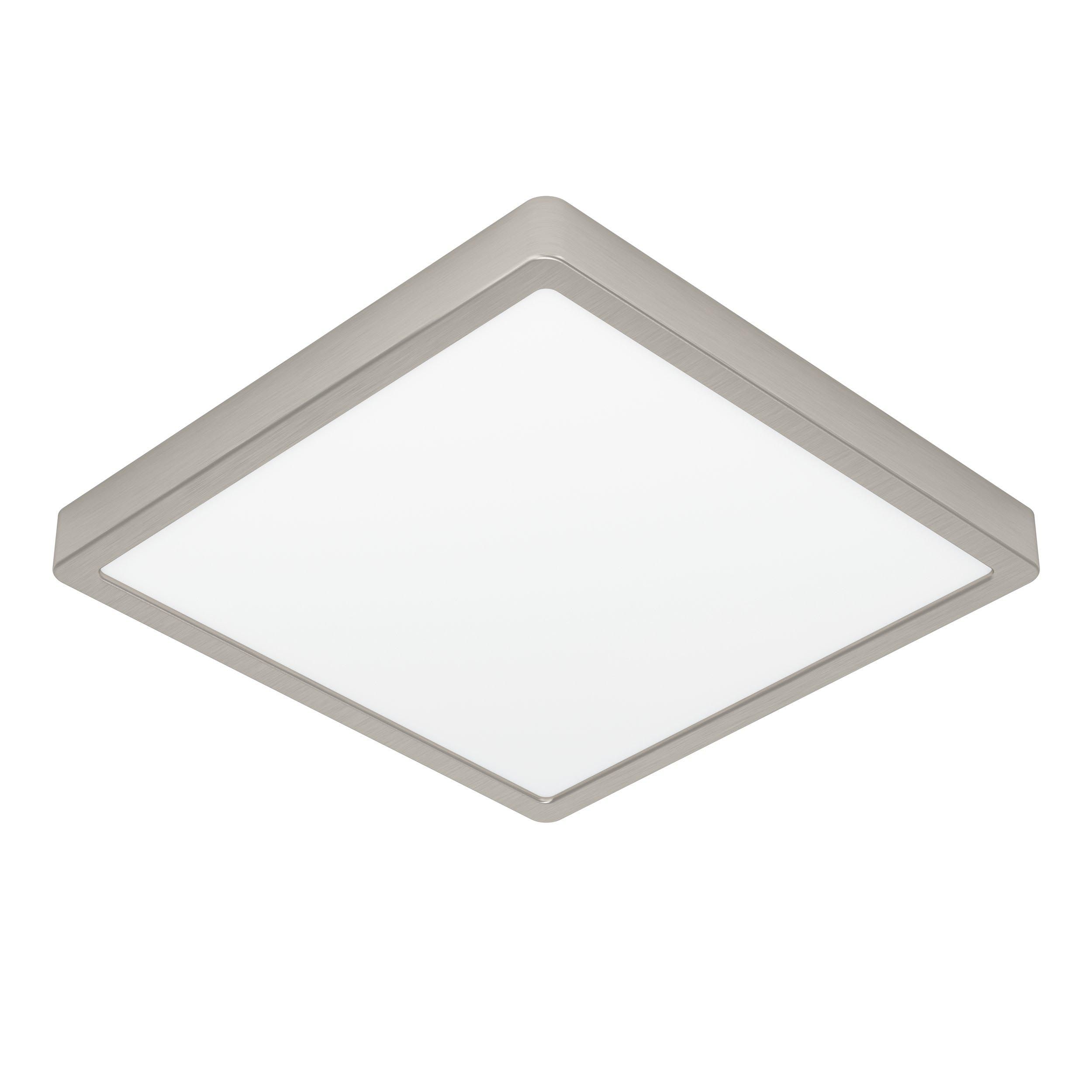 Plafonnier LED FUEVA 5 nickel 28,5x28,5cm