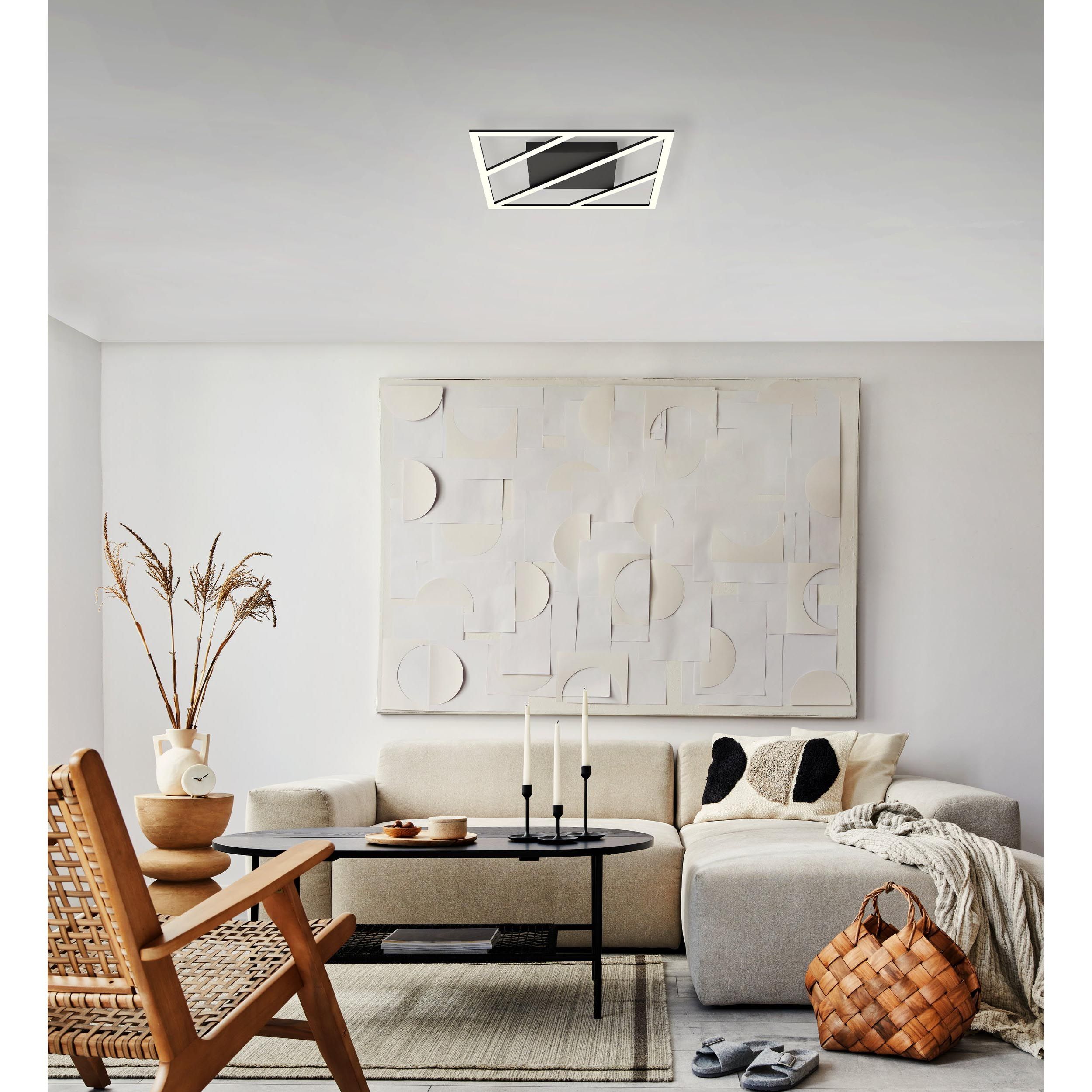 Plafonnier LED dimmable ULISANO noir L42cm