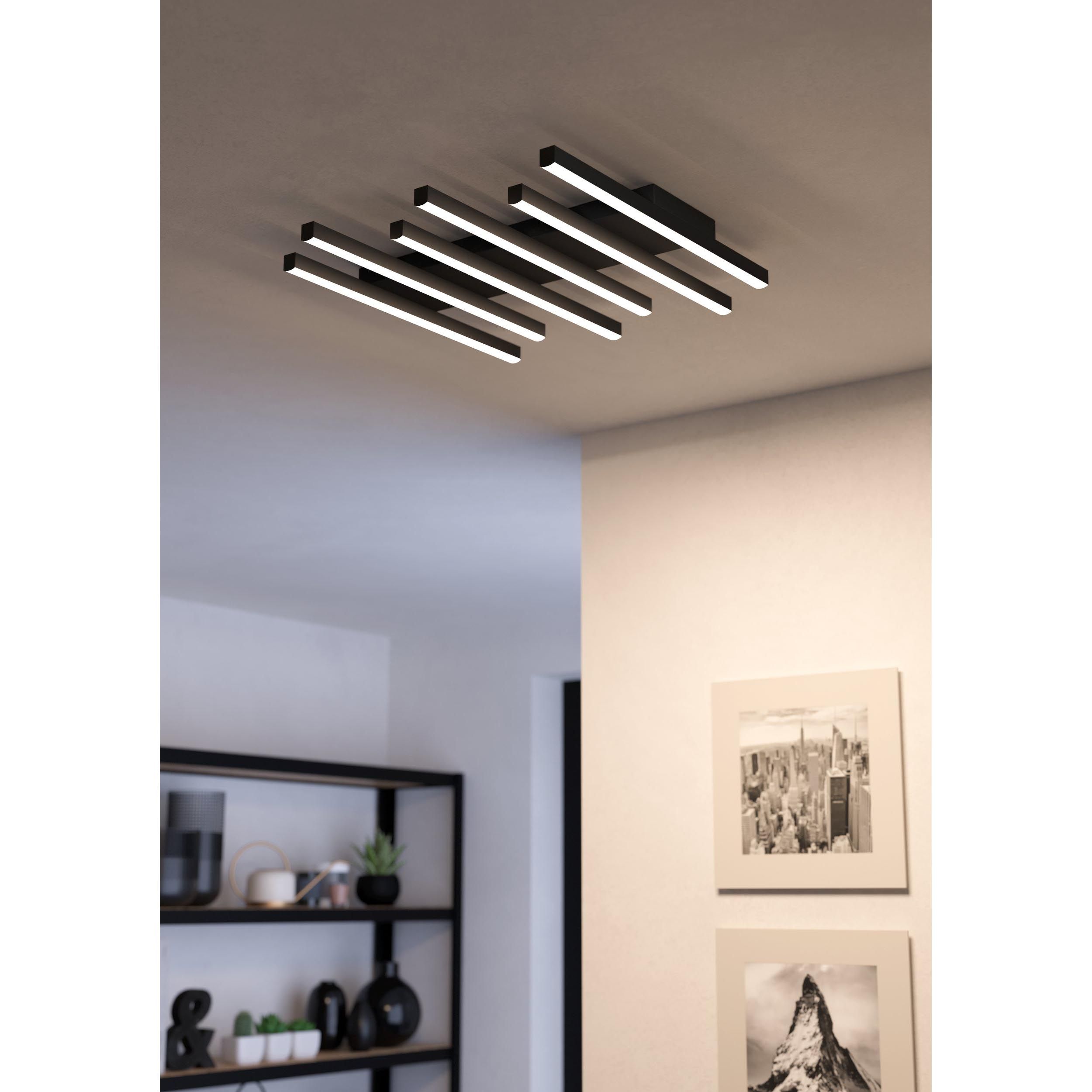 Plafonnier LED dimmable PADULARI noir L53,5cm