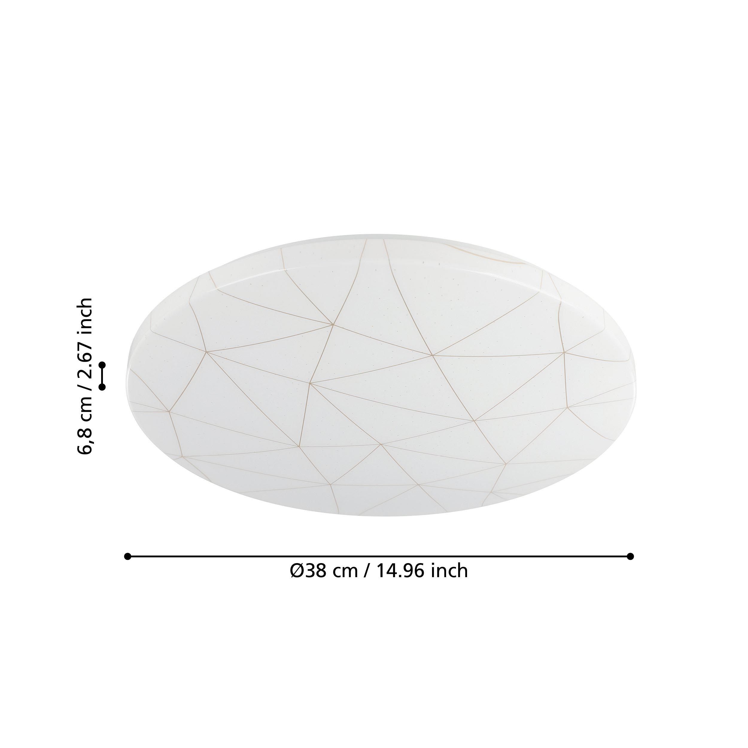 Plafonnier LED RENDE blanc Ø38cm
