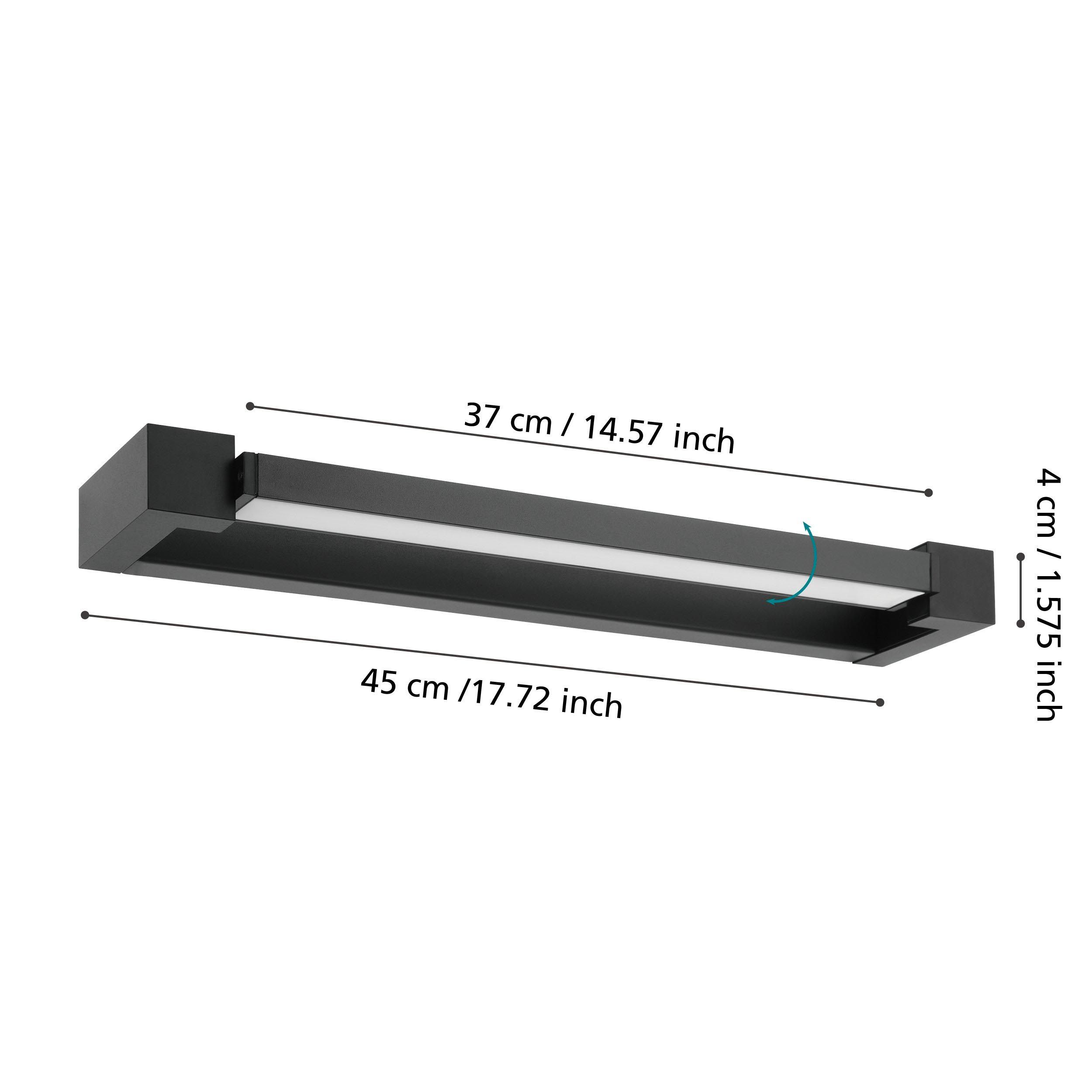 Applique LED GEMILIANA noir Ø45cm