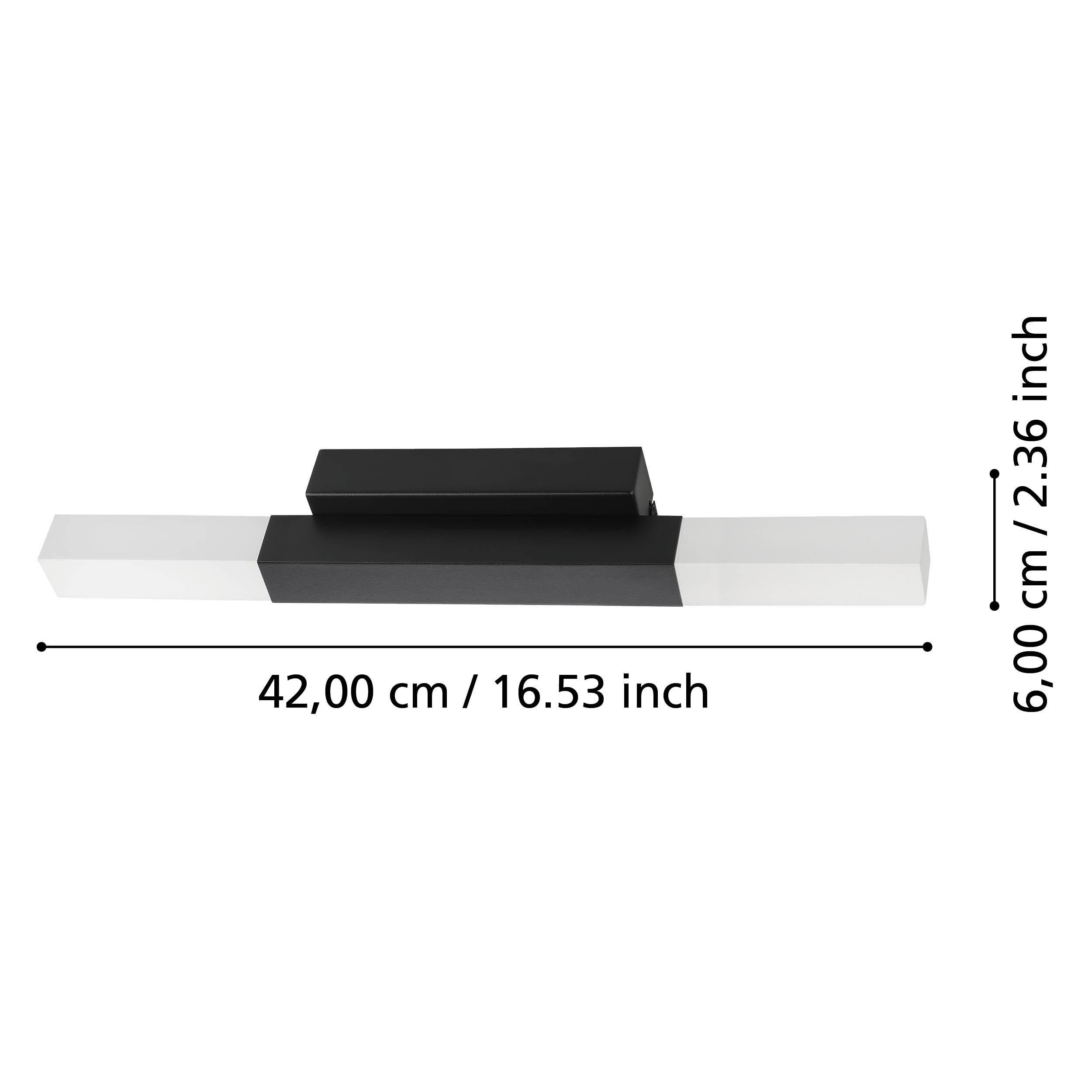 Applique LED ALCUDIA noir L42cm