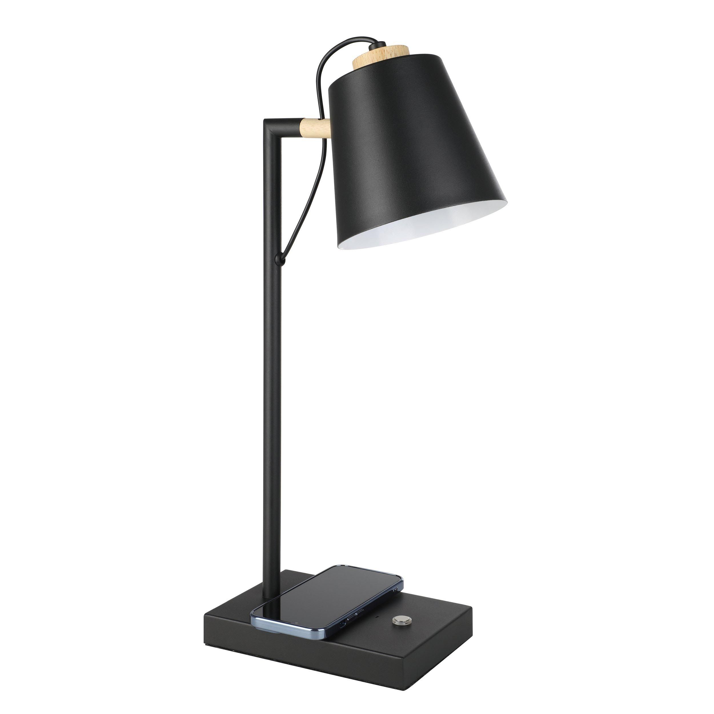 Lampe de bureau LED LACEY-QI noir H50cm