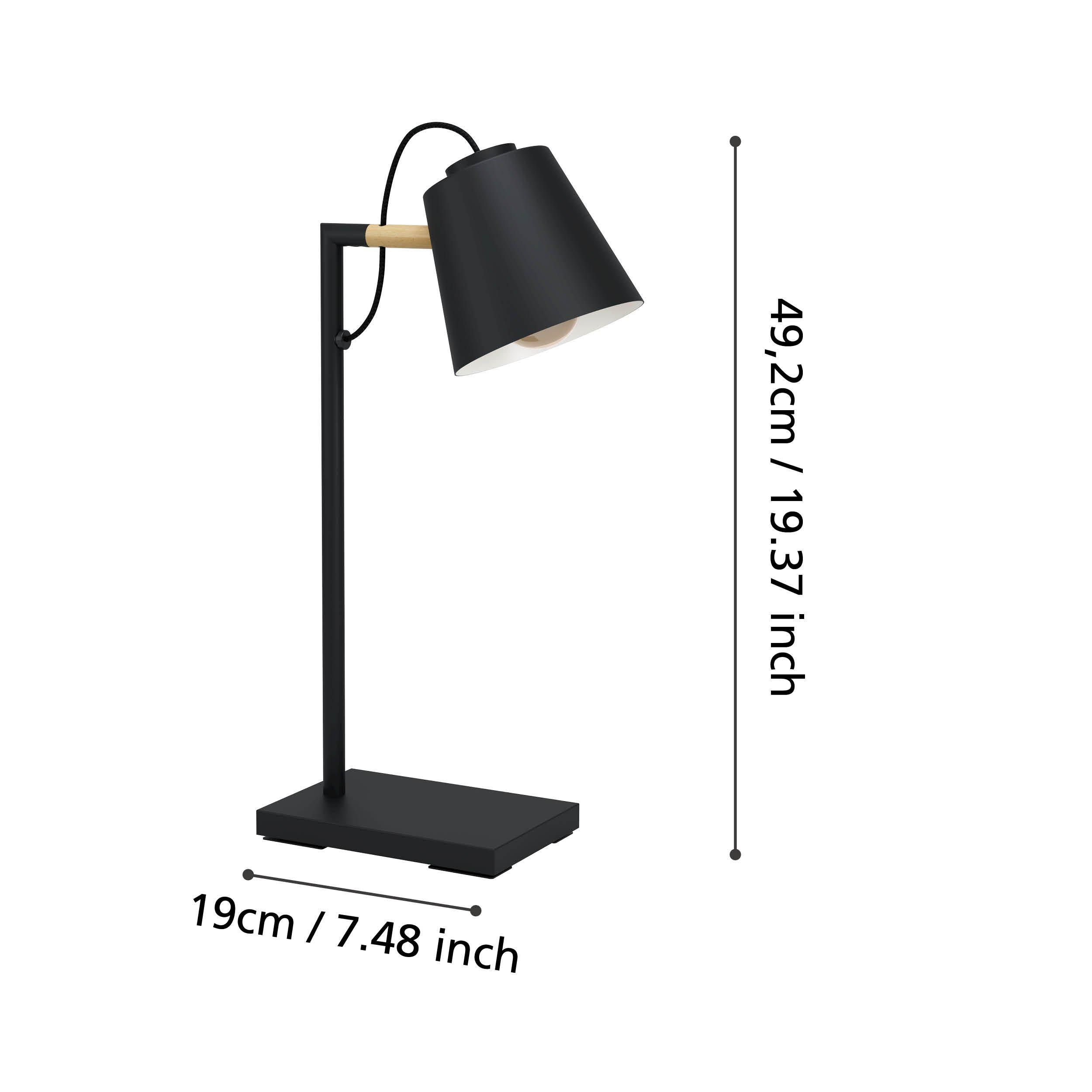 Lampe de bureau LED LACEY-QI noir H50cm