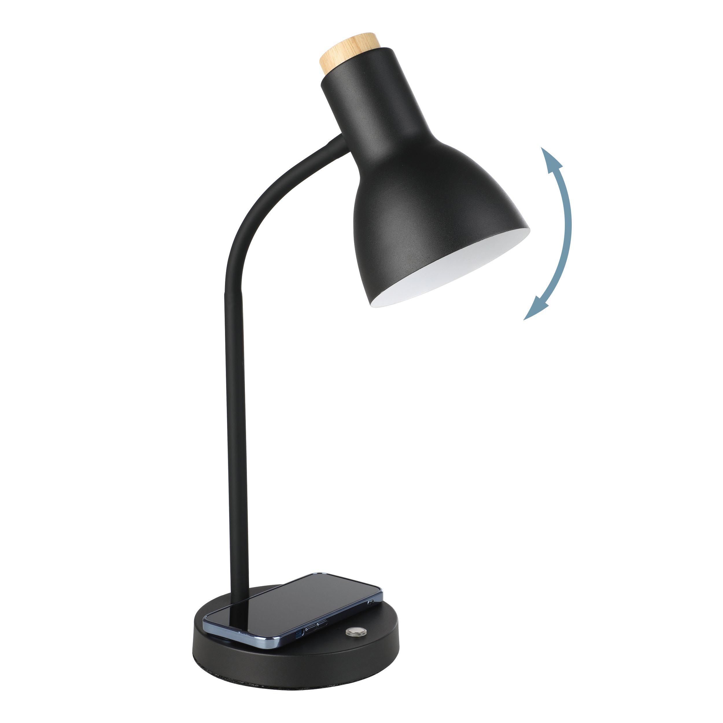 Lampe de bureau LED VERADAL-QI noir H45cm