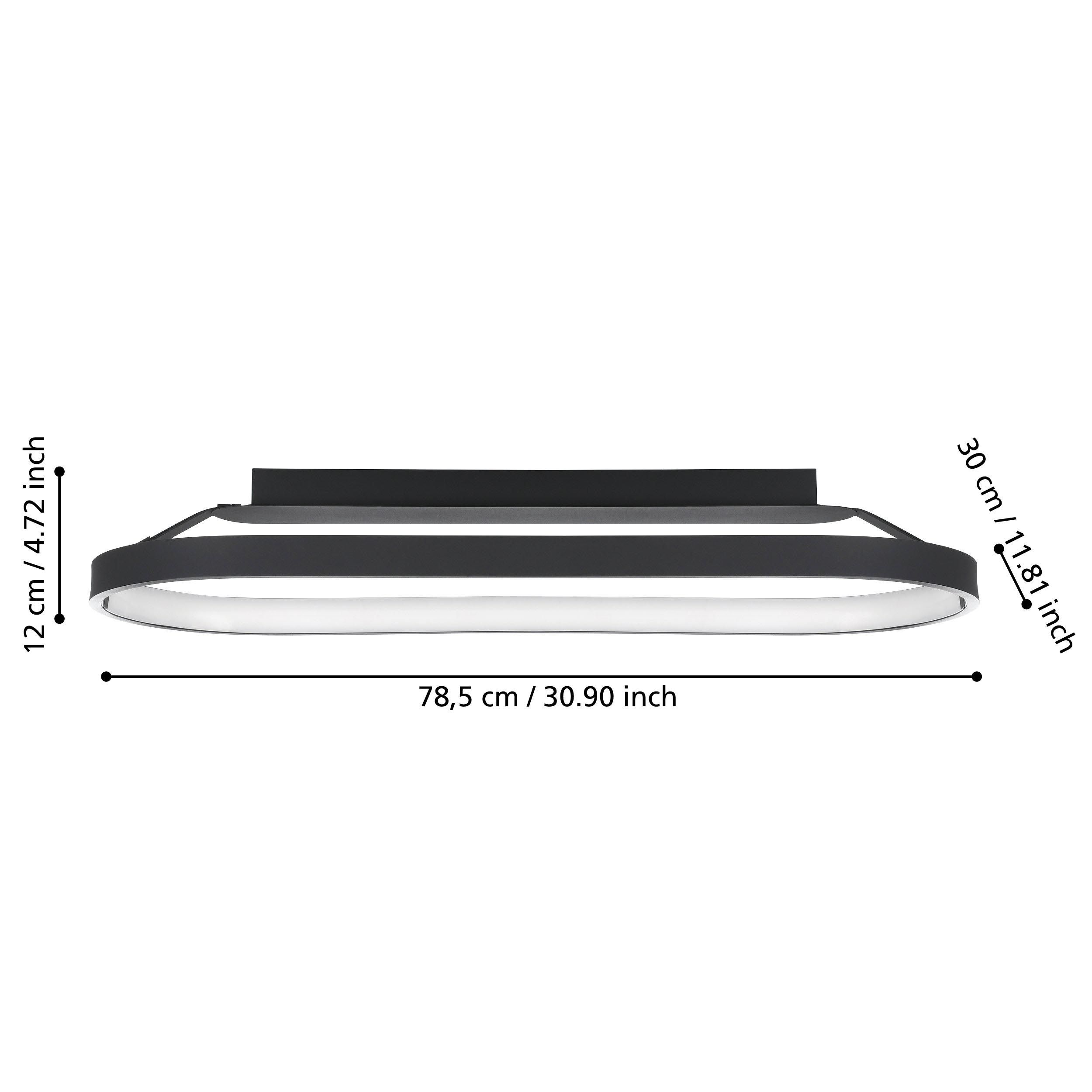 Plafonnier LED CODRIALES noir Ø16cm