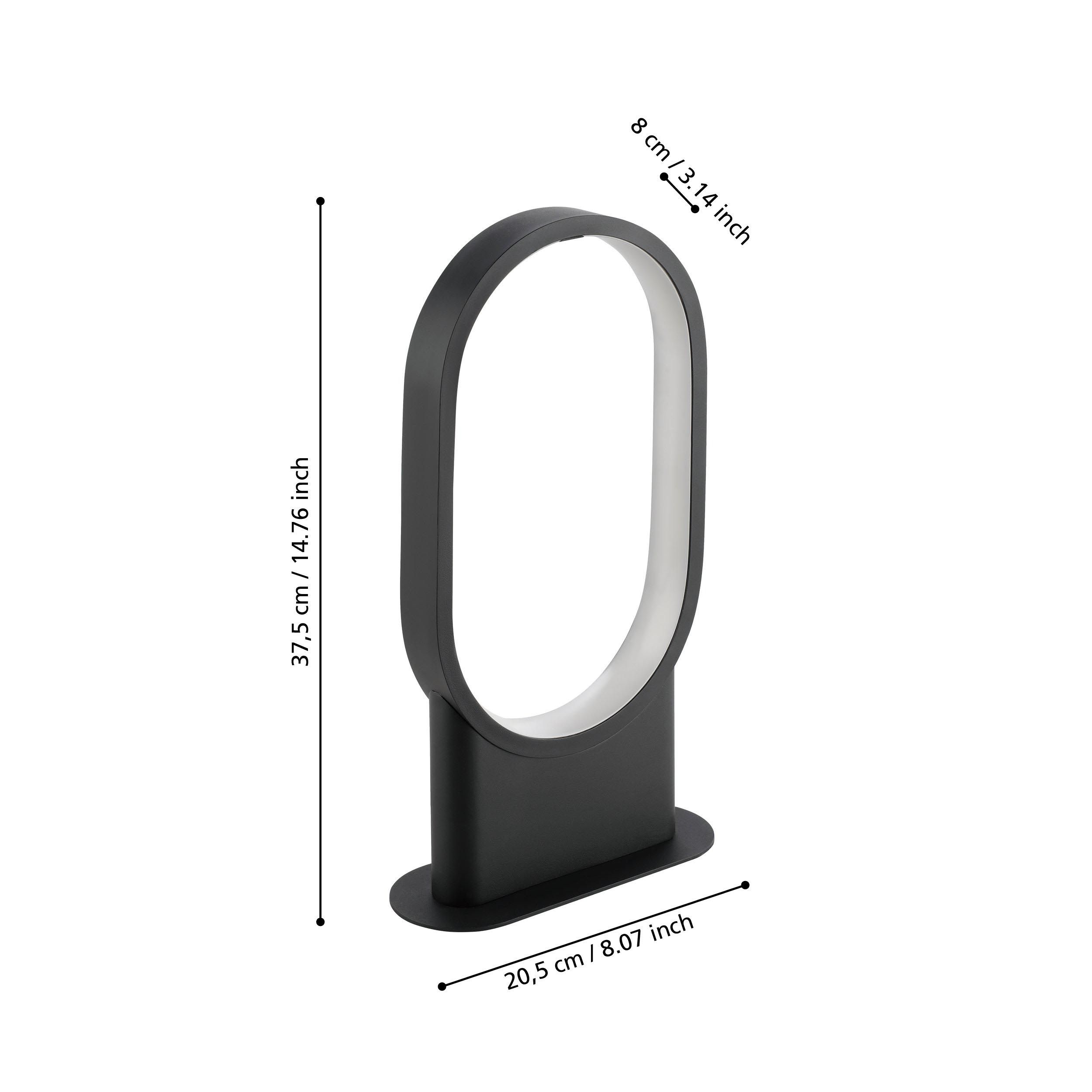 Lampe à poser LED CODRIALES noir H38cm