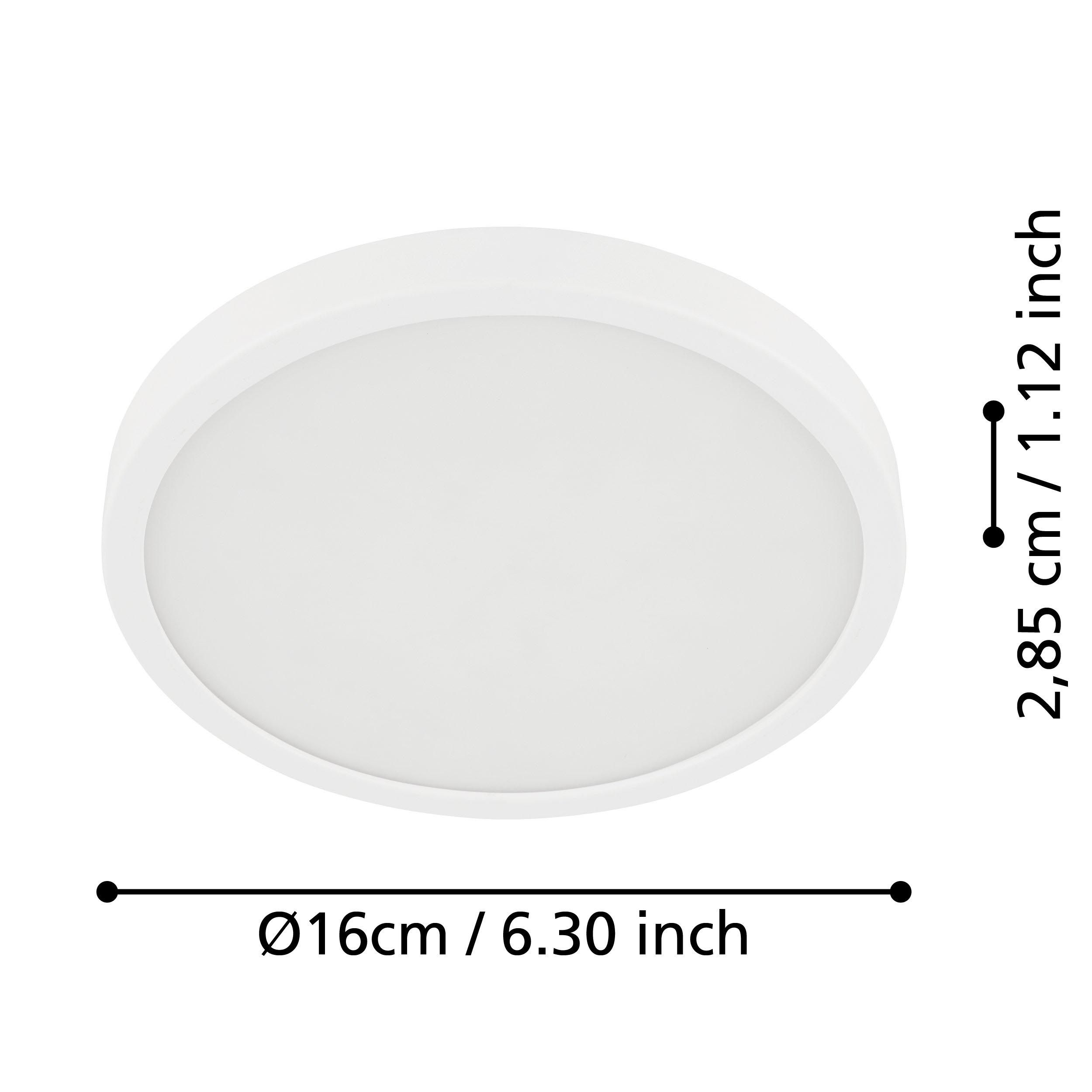 Plafonnier LED FUEVA 5 blanc Ø16cm
