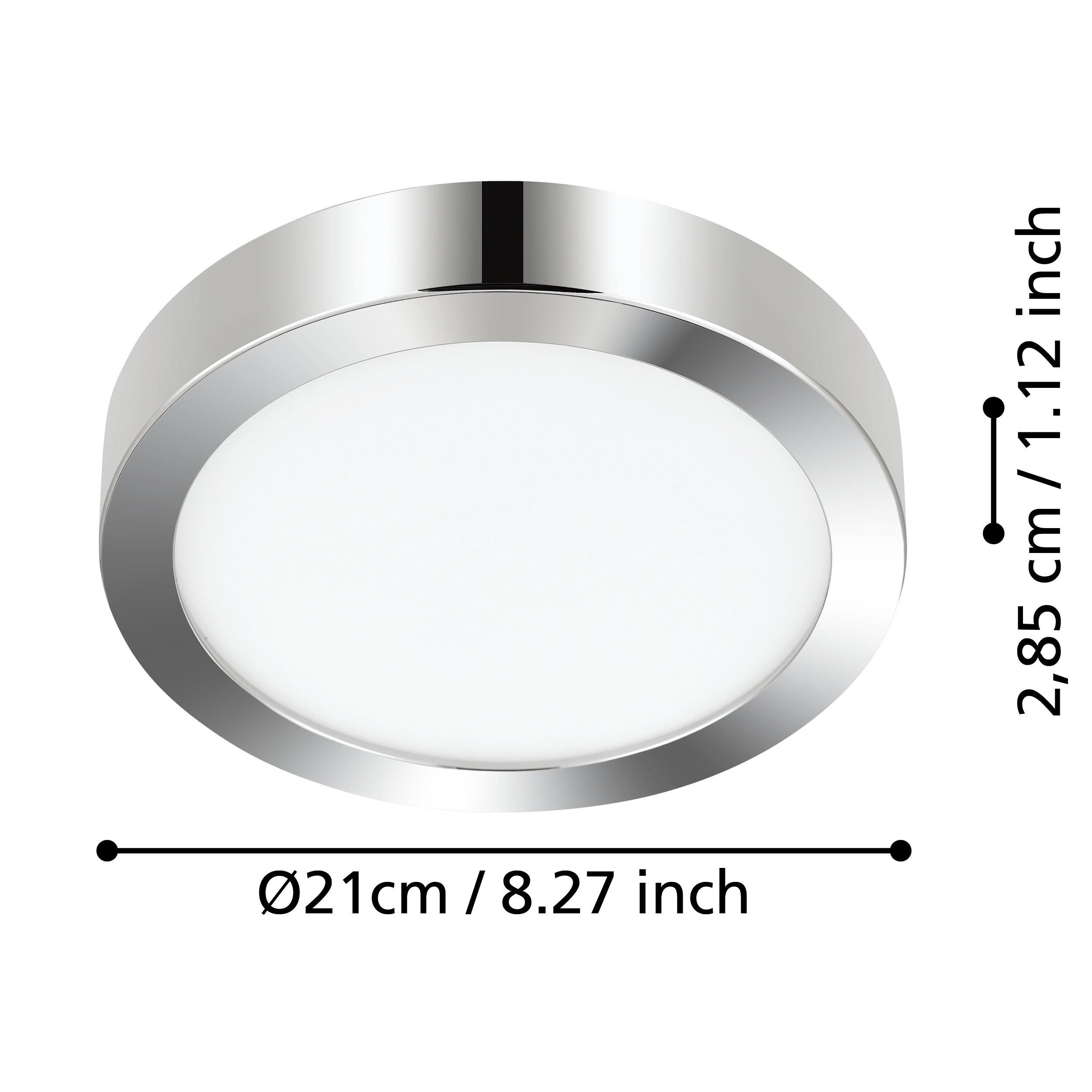 Plafonnier LED FUEVA 5 chrome Ø21cm