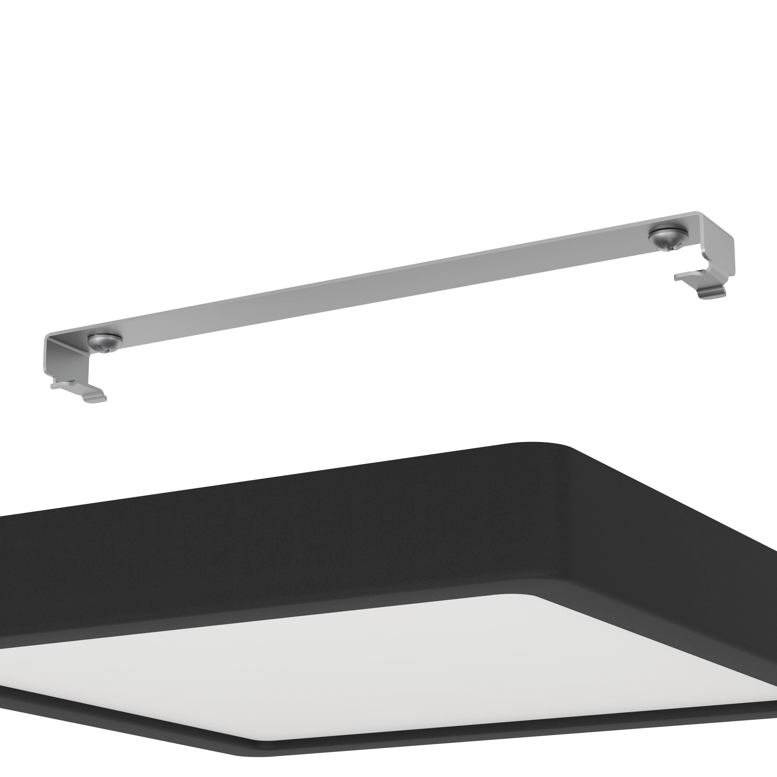 Plafonnier plastique noir FUEVA 5 21X21CM LED INT 1X17W