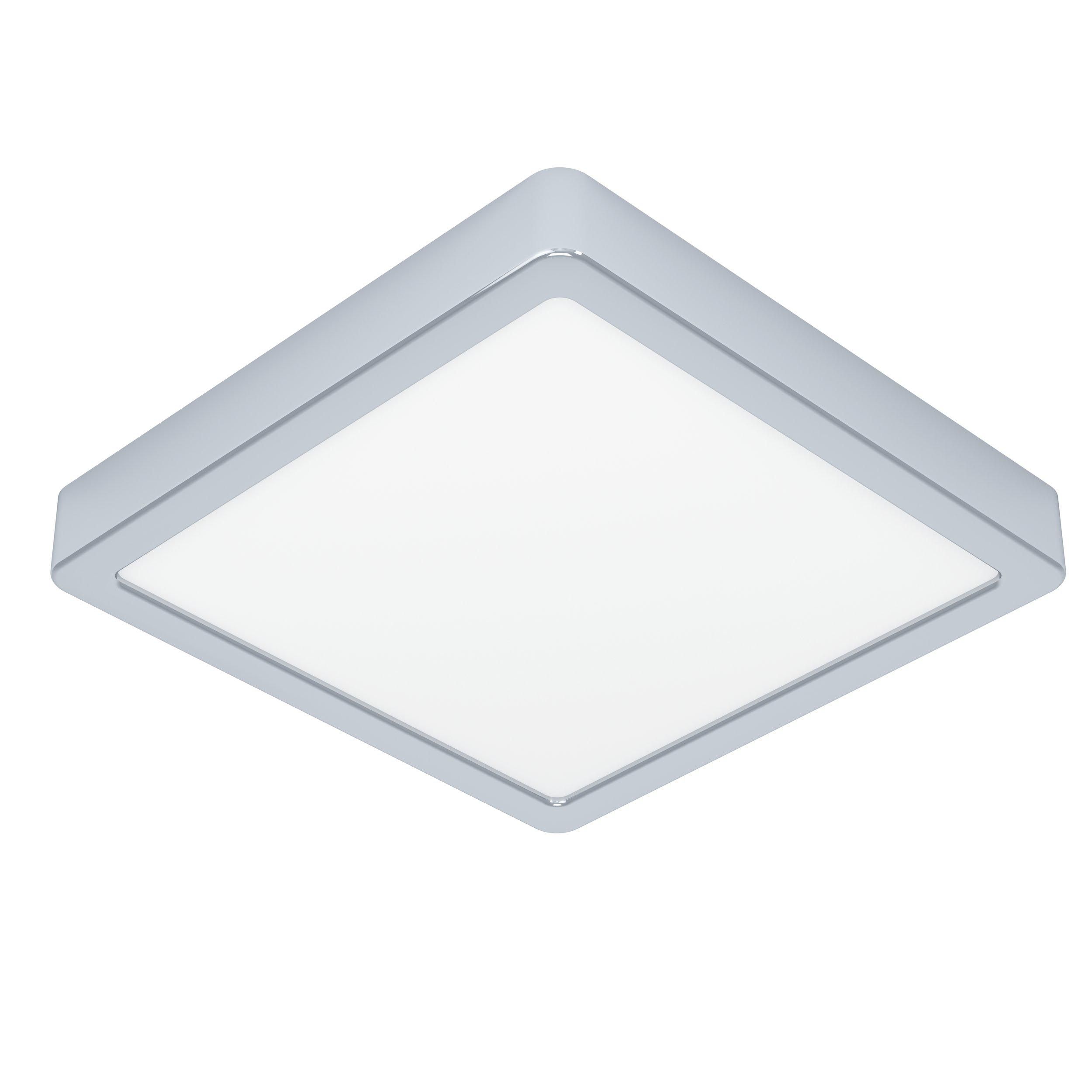 Plafonnier LED FUEVA 5 nickel 21x21cm