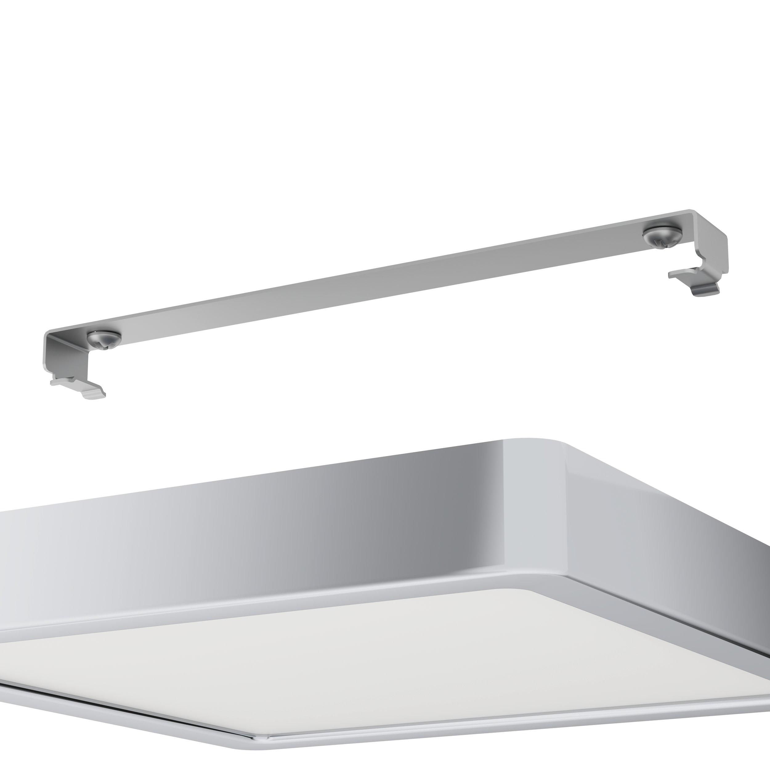 Plafonnier LED FUEVA 5 nickel 21x21cm
