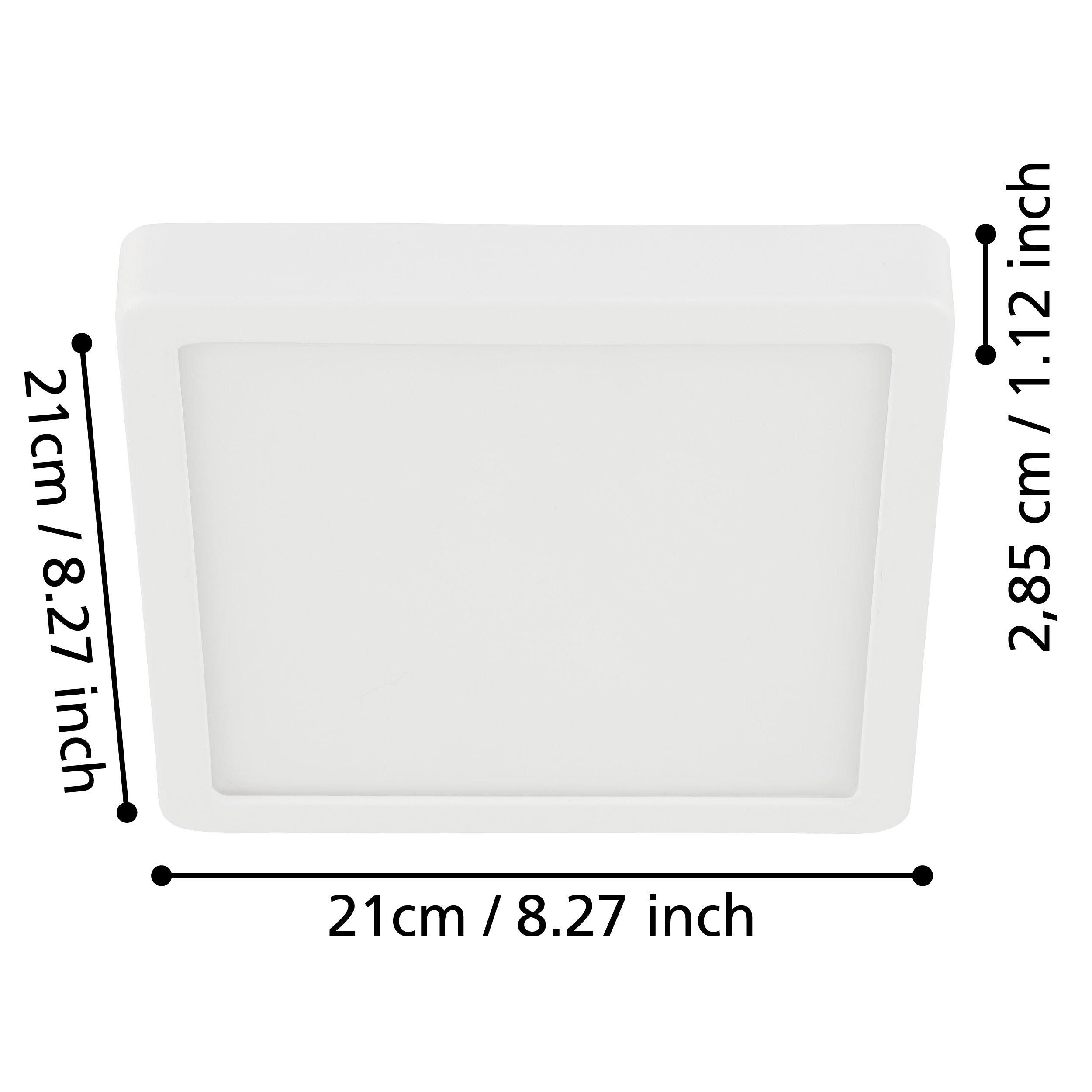Plafonnier LED FUEVA 5 nickel 21x21cm