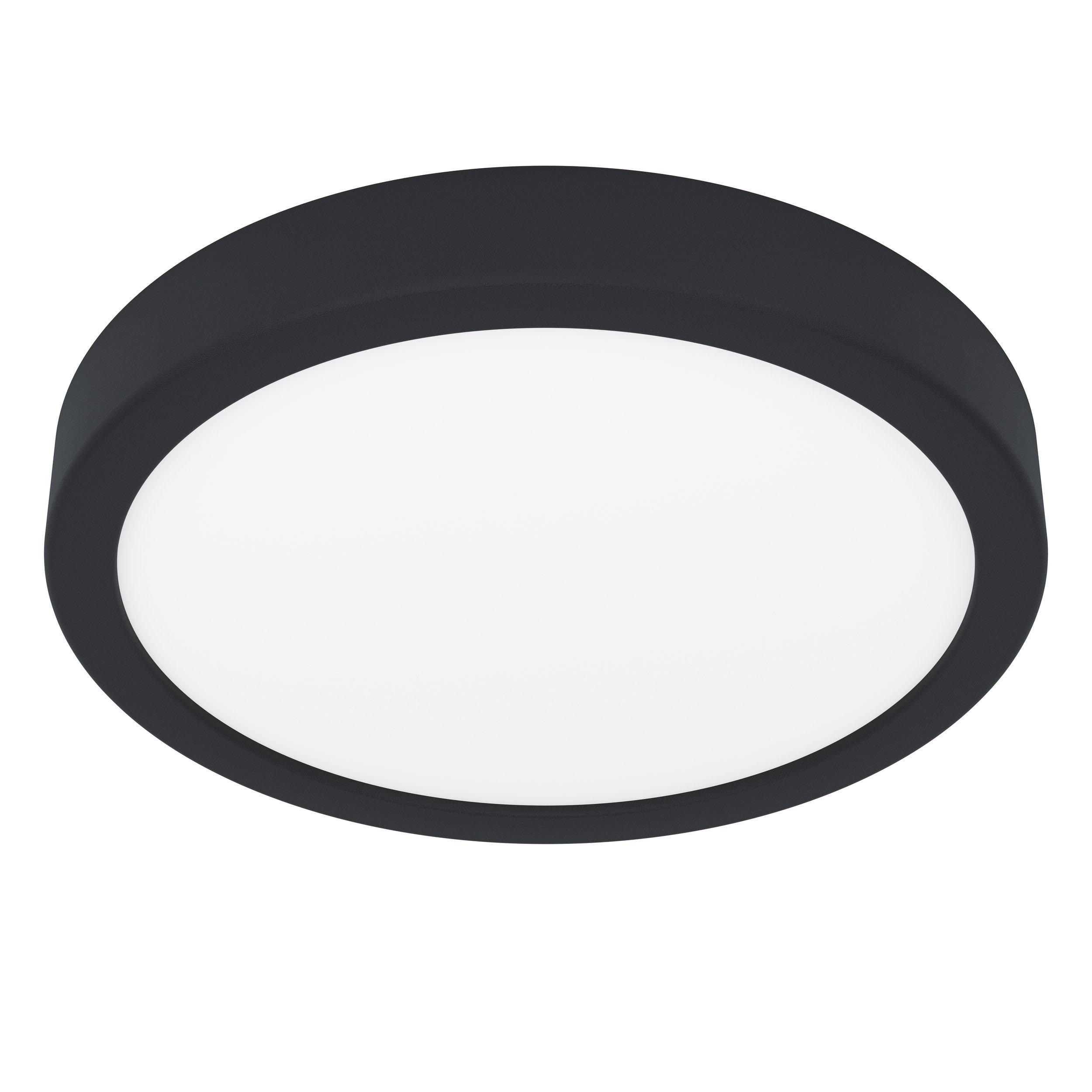 Plafonnier LED FUEVA 5 noir Ø21cm