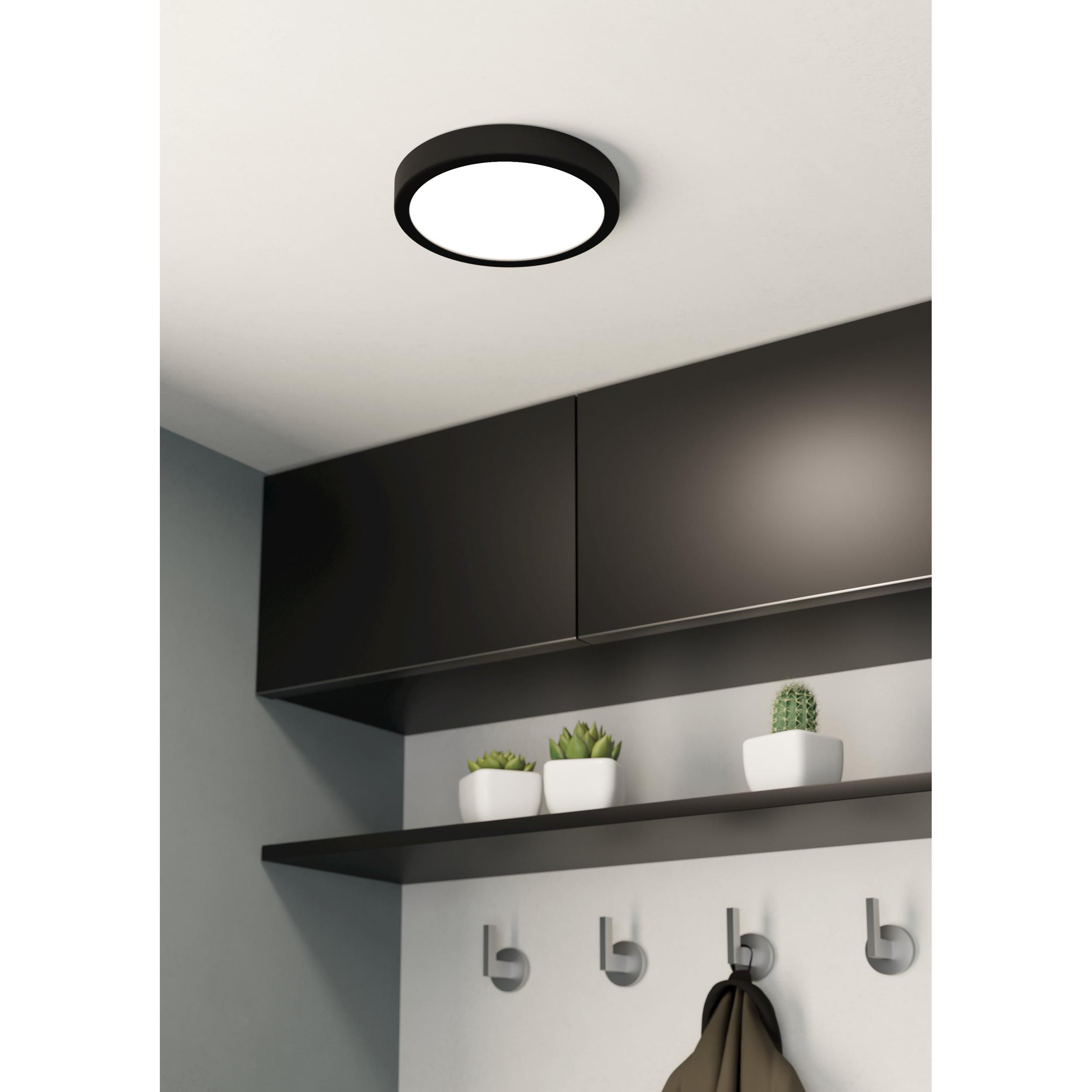 Plafonnier LED FUEVA 5 noir Ø21cm