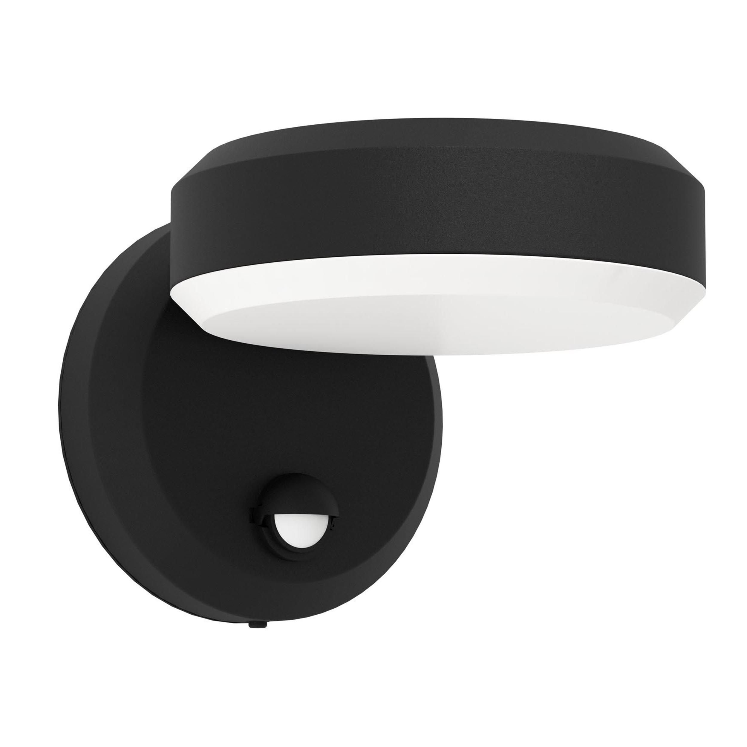 Applique extérieure détecteur LED FORNACI noir H13,5cm