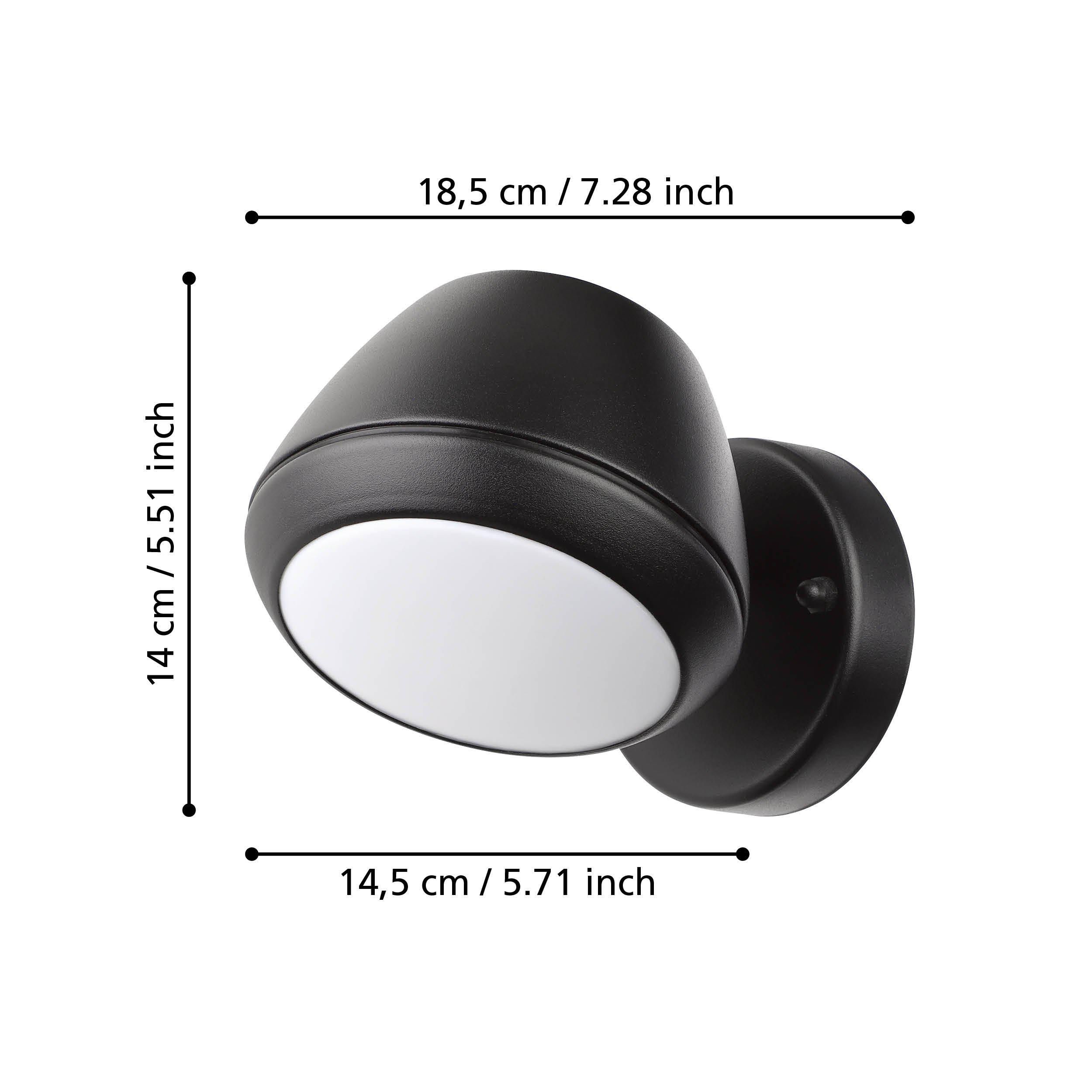 Applique extérieure NIVAROLO noir L14,5cm