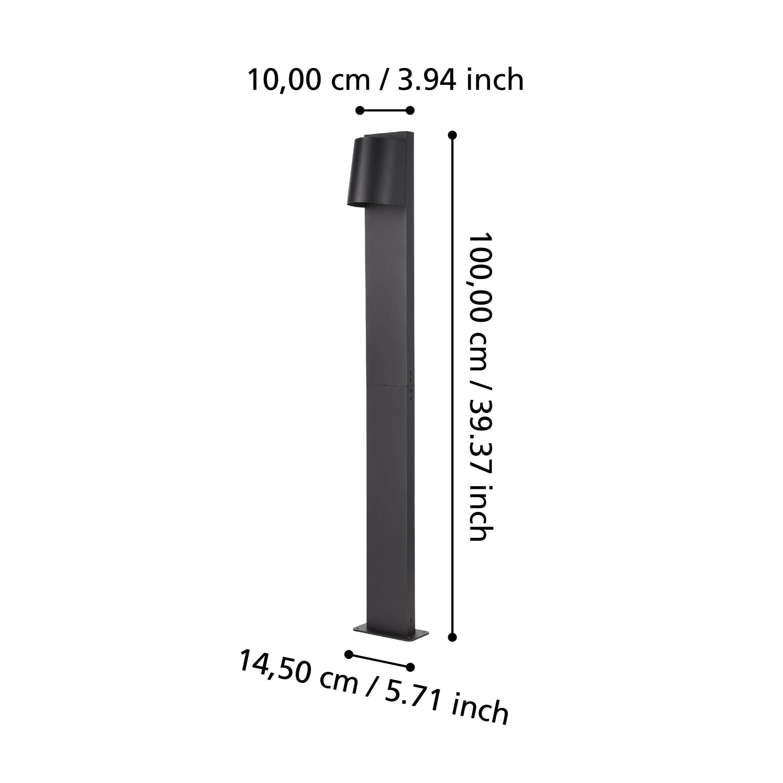 Borne et potelet extérieur métal noir STAGNONE GU10 1X4,6W