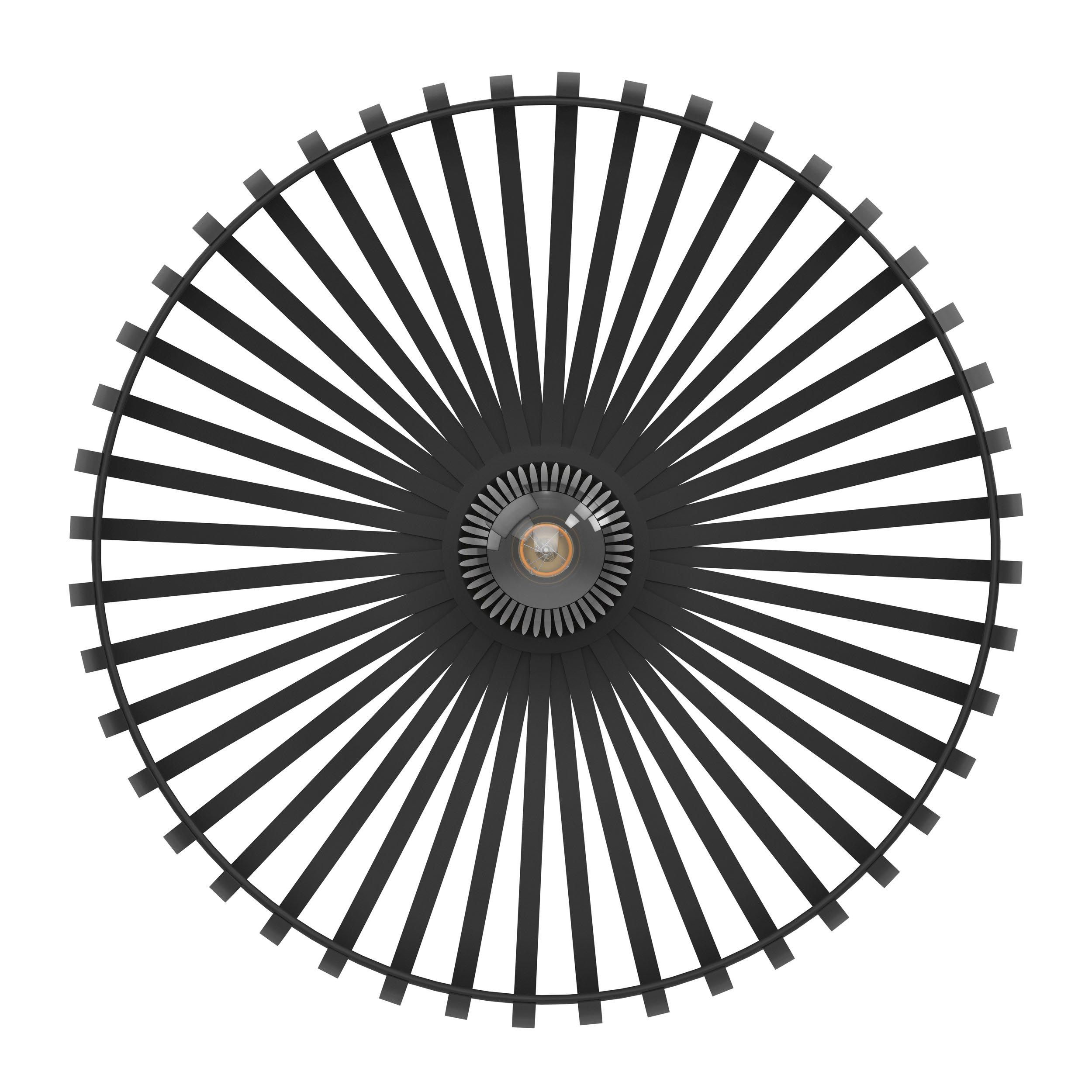 Plafonnier MOGANO 3 noir Ø43cm