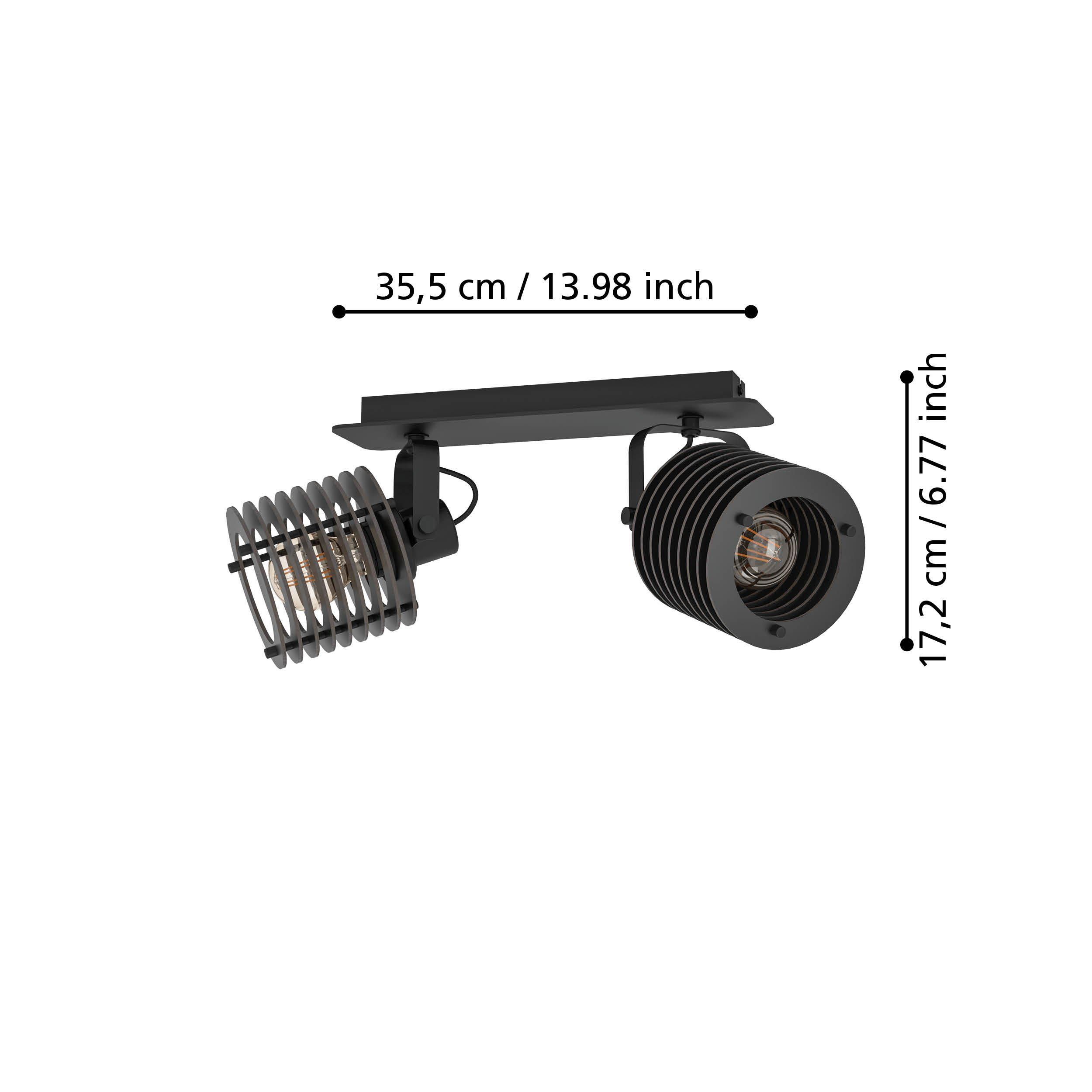 Reglette SEGOVIA bois noir L33,5cm