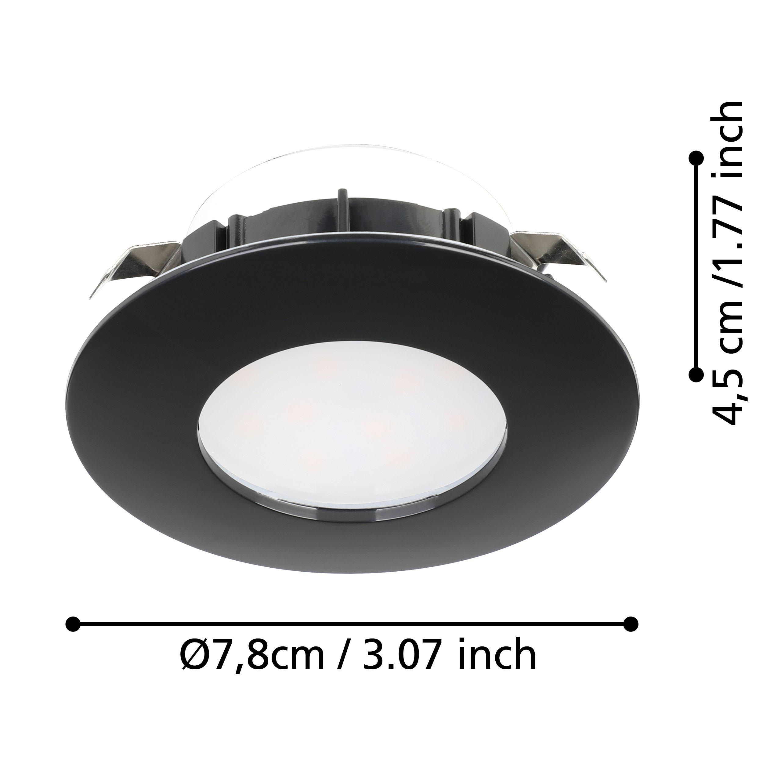 Spot à encastrer LED PINEDA noir Ø7,8cm