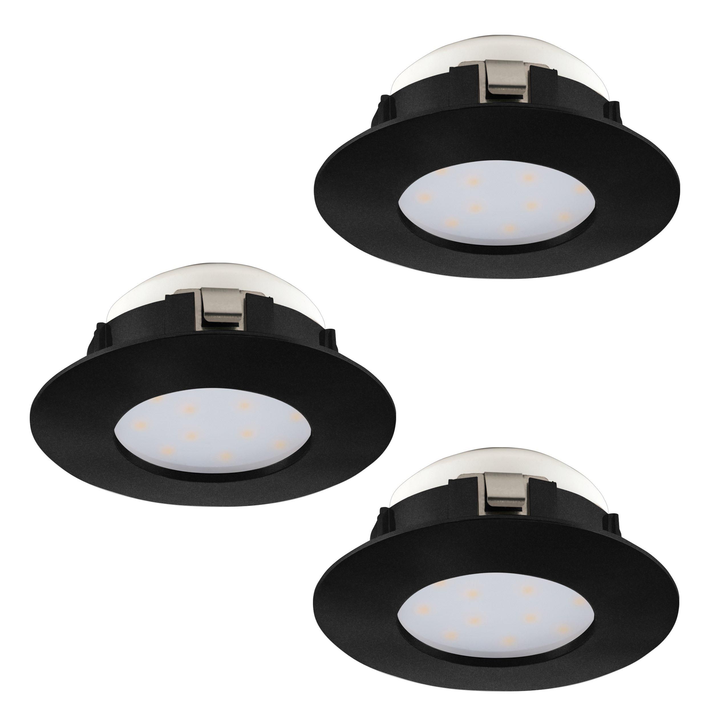 Spot à encastrer X3 LED PINEDA noir Ø7,8cm