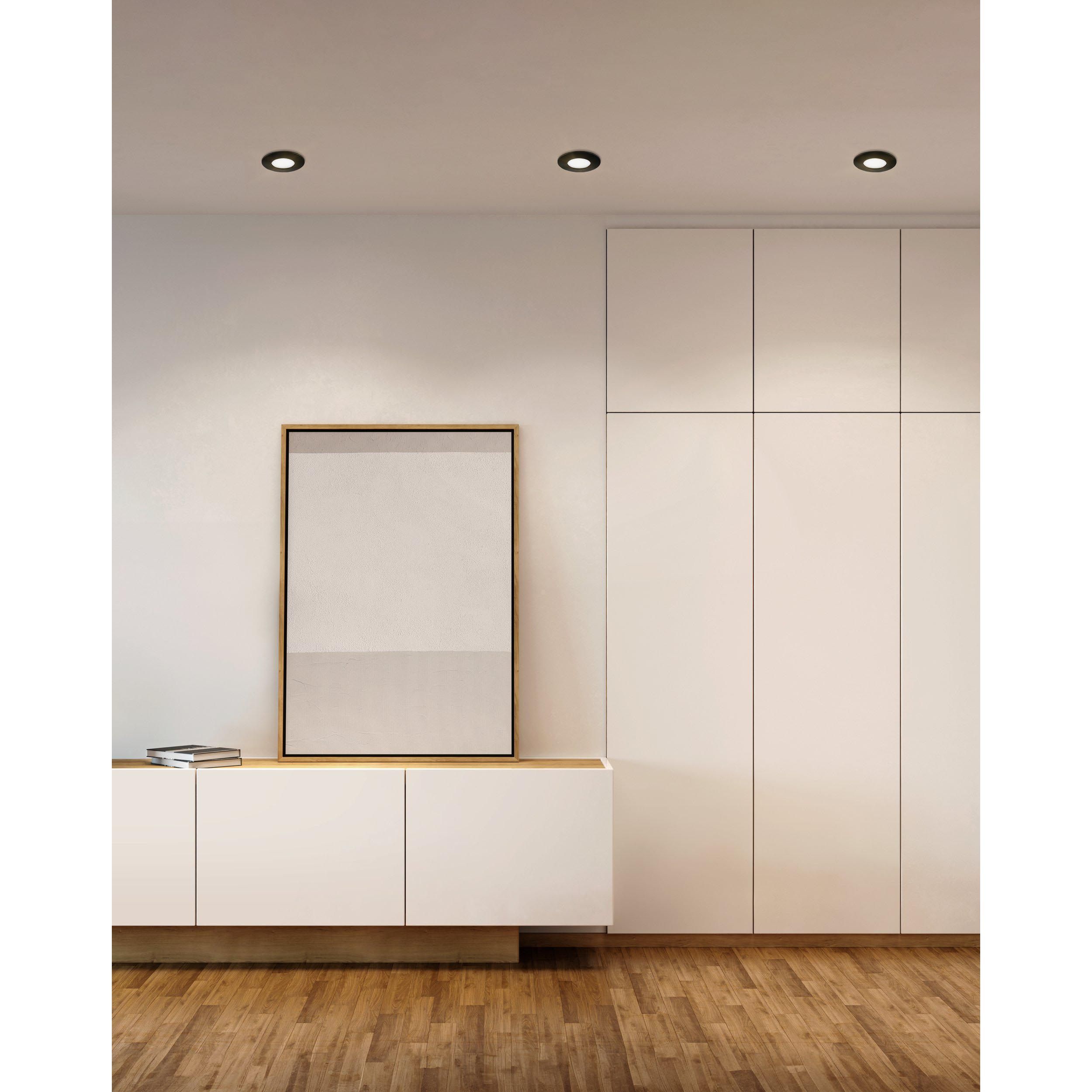 Spot à encastrer X3 LED PINEDA noir Ø7,8cm