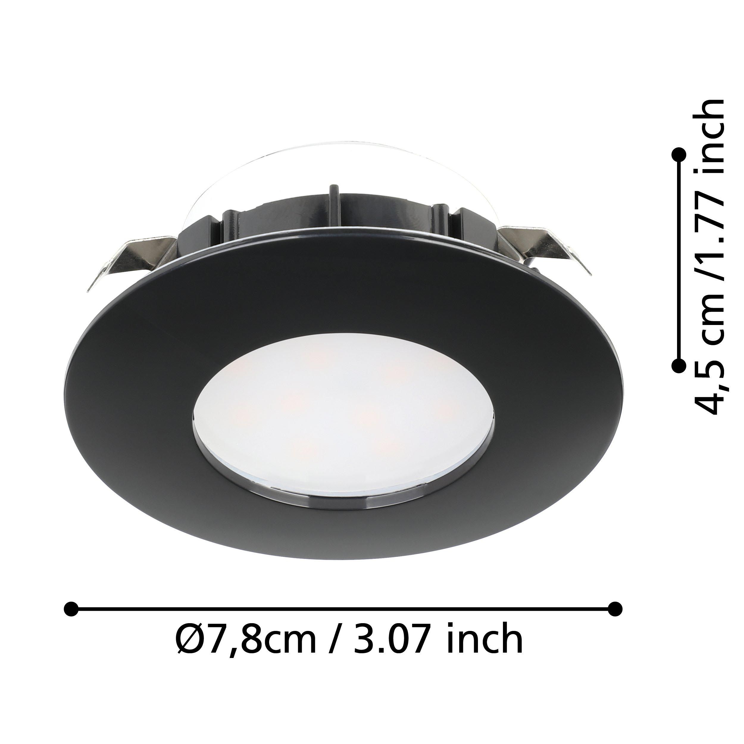 Spot à encastrer X3 LED PINEDA noir Ø7,8cm