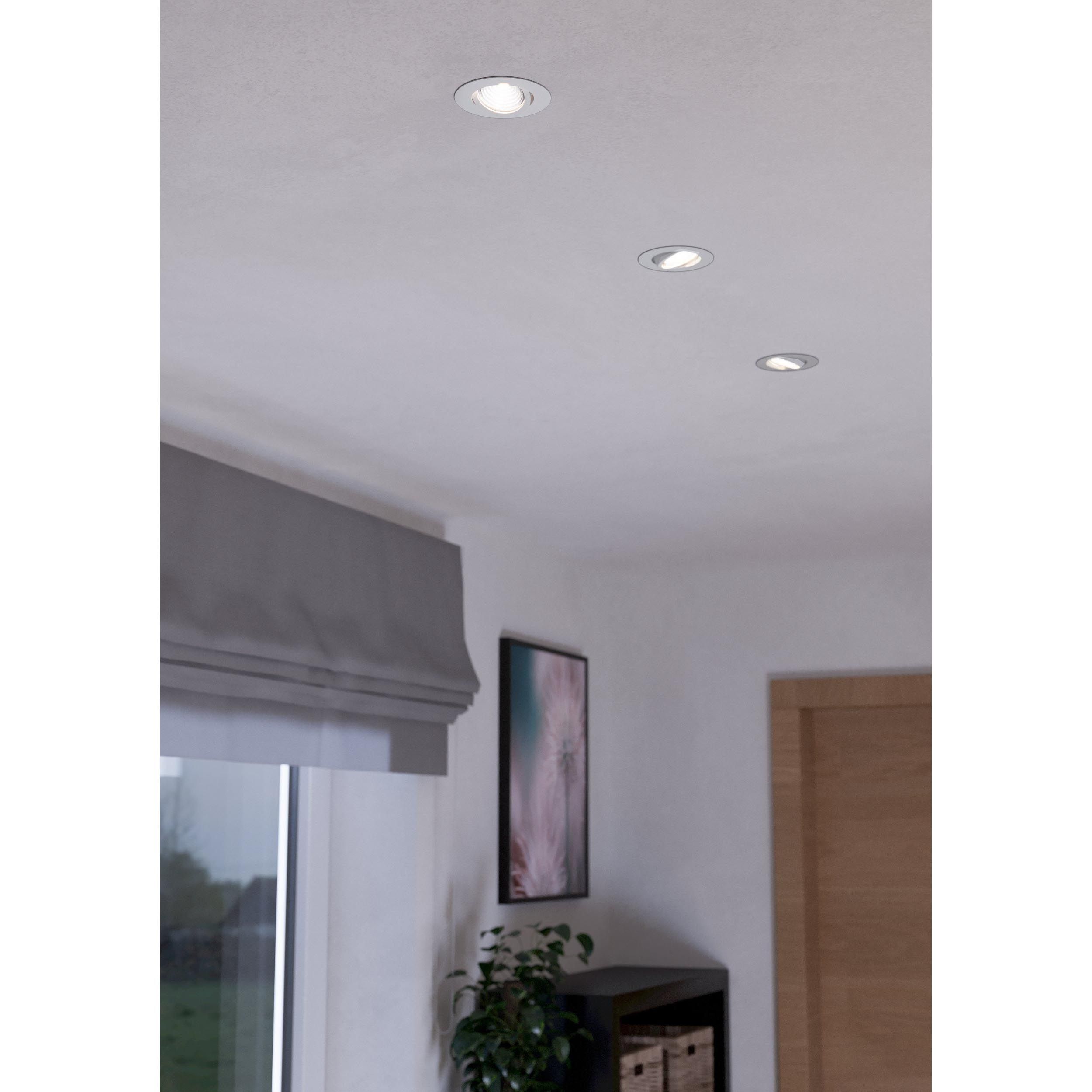 Spot à encastrer X3 LED SALICETO blanc Ø8,8cm