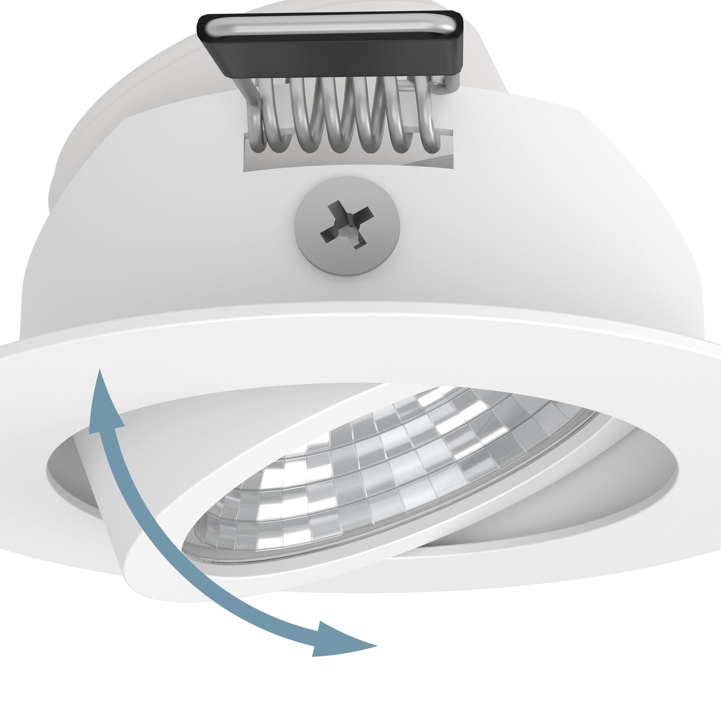 Spot à encastrer X3 LED SALICETO blanc Ø8,8cm