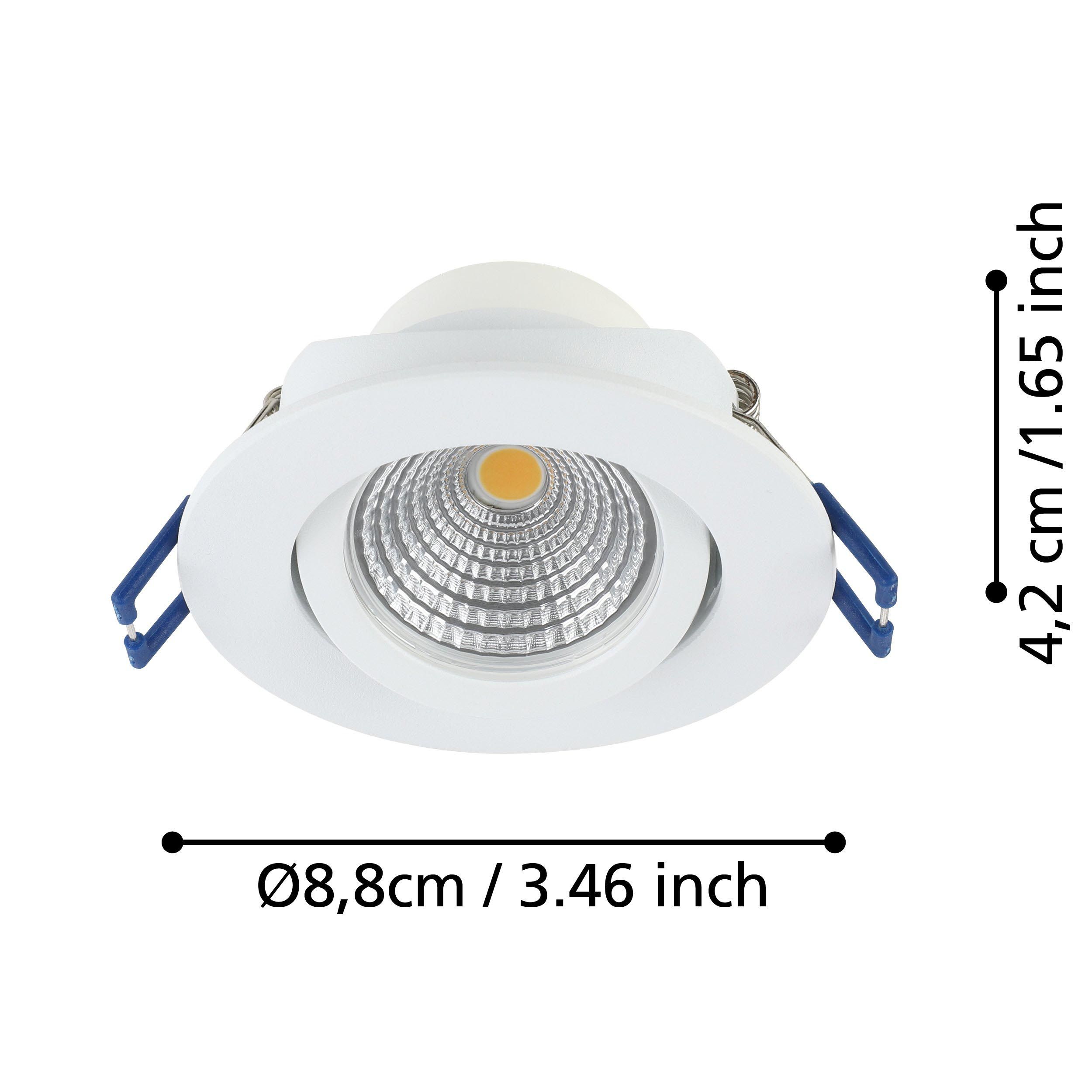 Spot à encastrer X3 LED SALICETO blanc Ø8,8cm