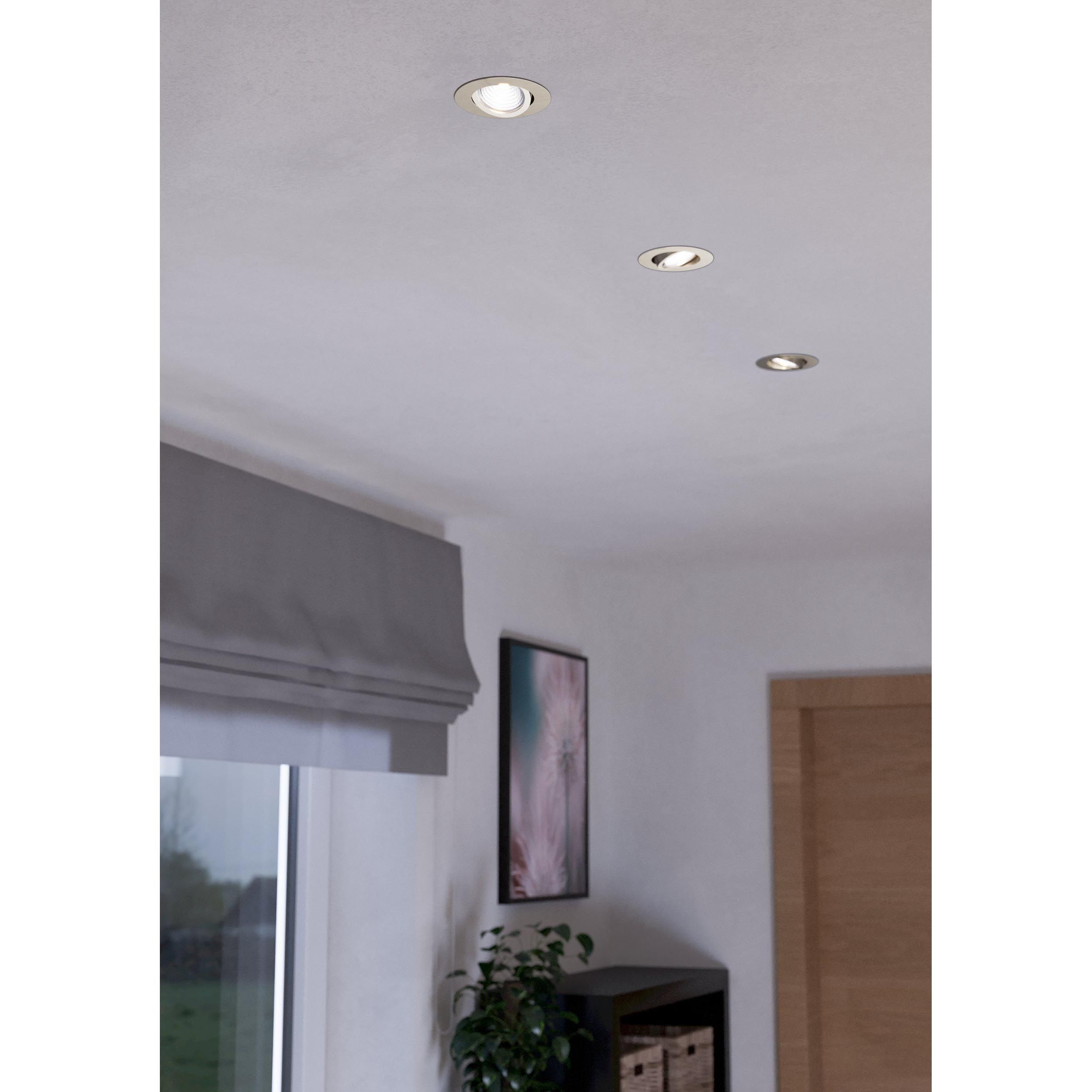 Spot à encastrer LED SALICETO gris Ø8,8cm