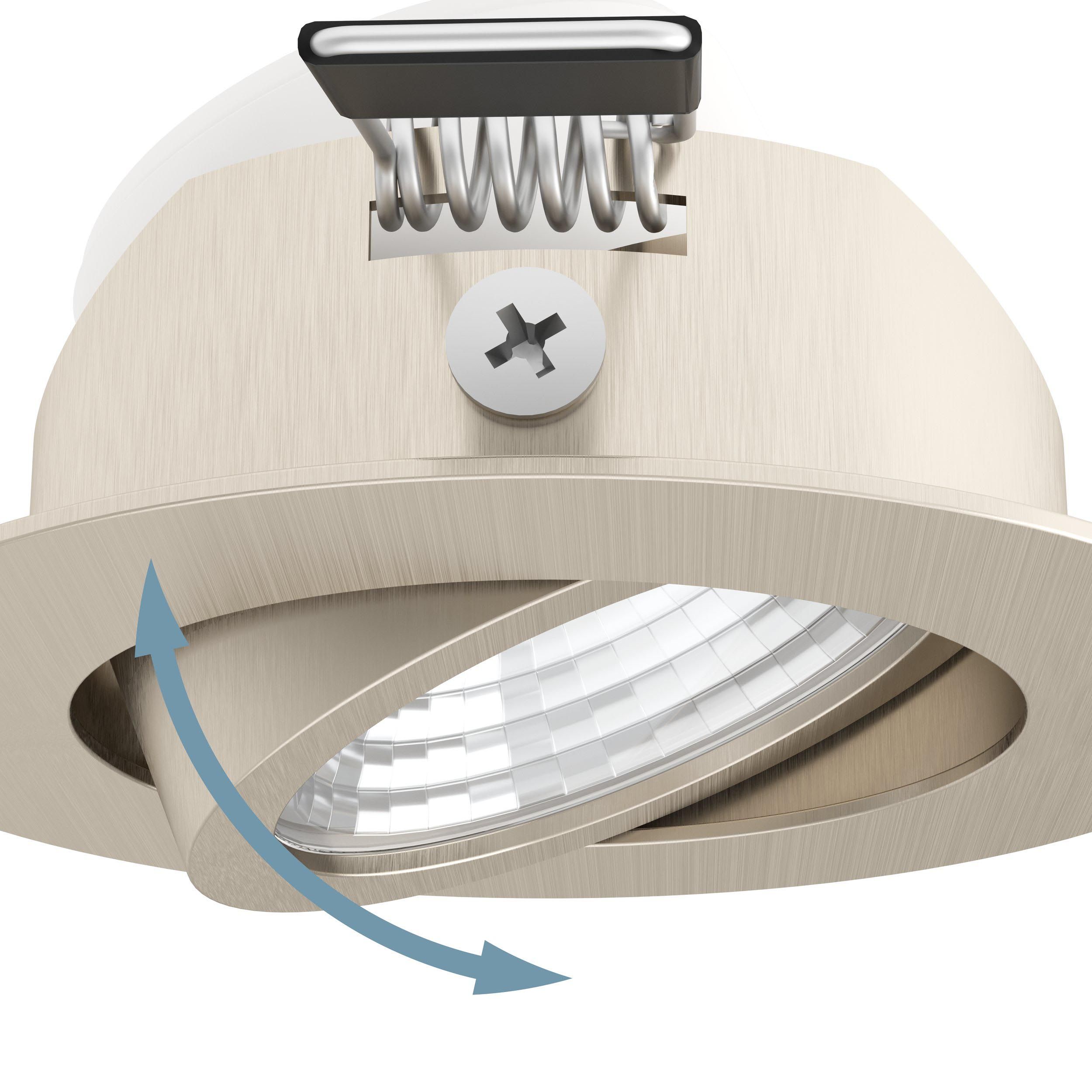 Spot à encastrer LED SALICETO gris Ø8,8cm