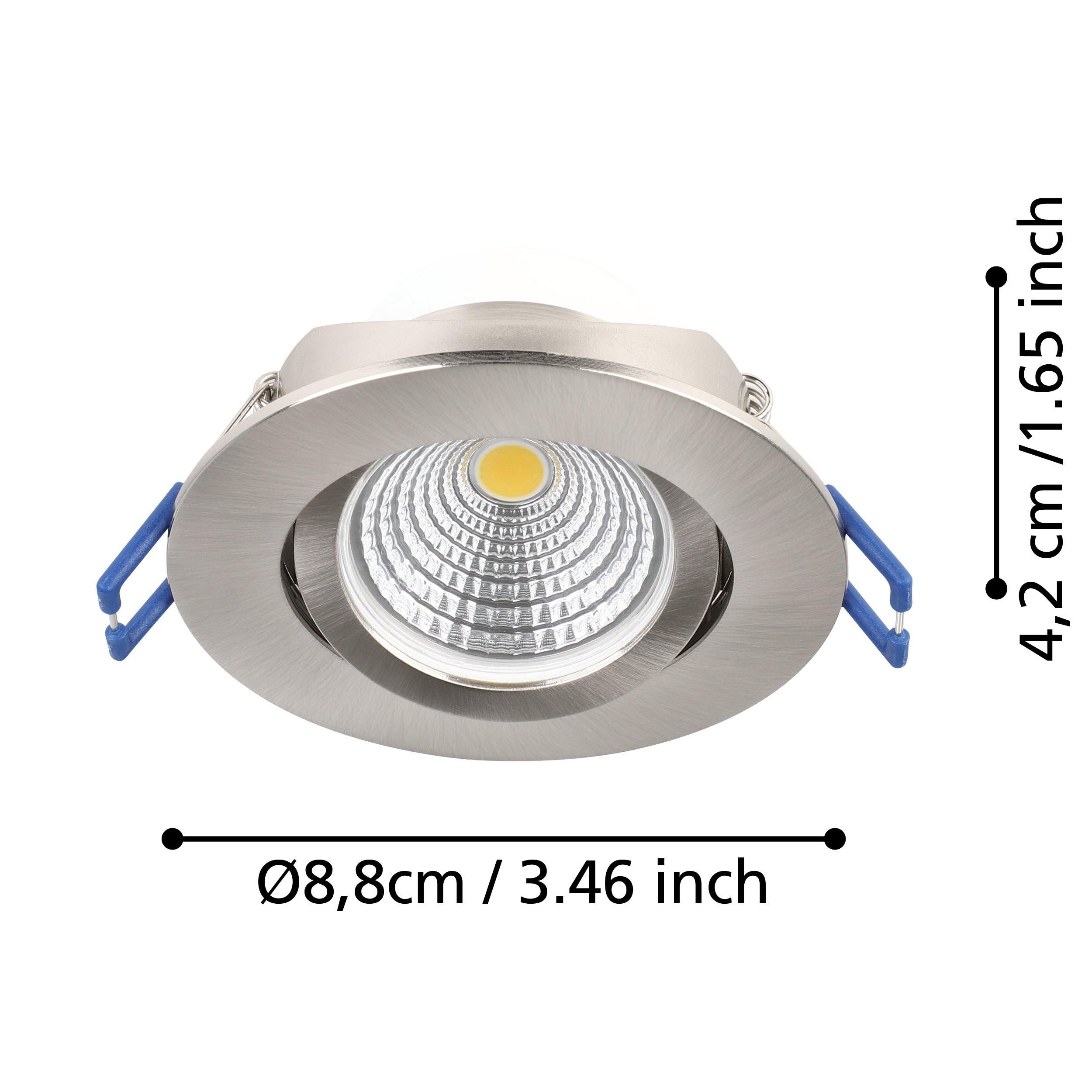 Spot à encastrer LED SALICETO gris Ø8,8cm