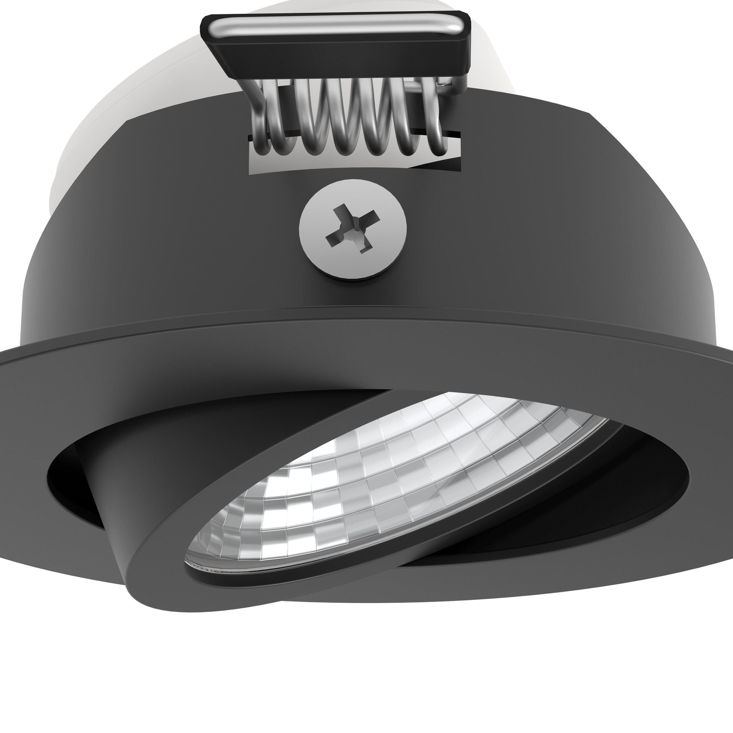 Spot à encastrer X3 LED SALICETO noir Ø8,8cm