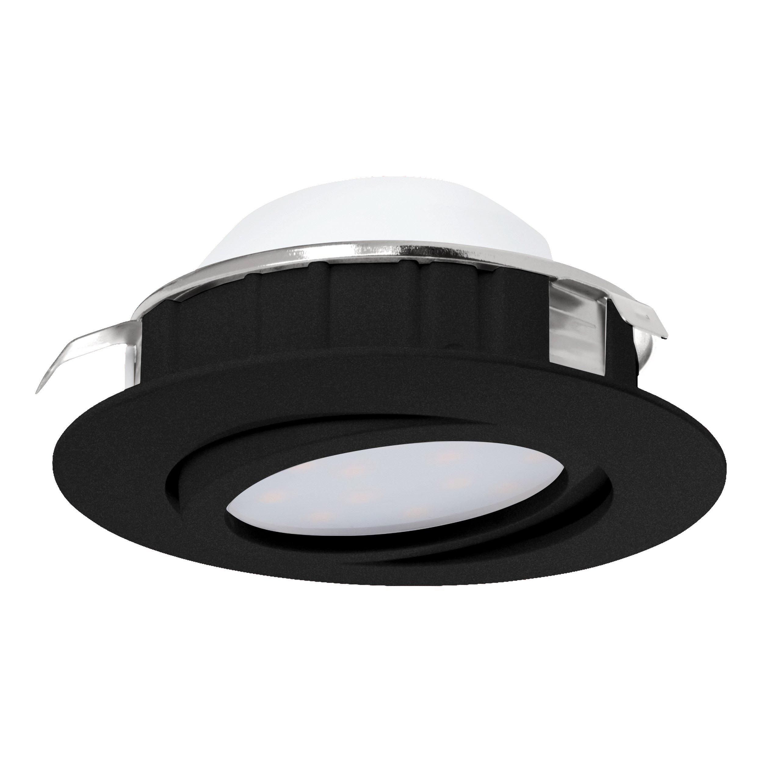 Spot à encastrer LED PINEDA noir Ø8,4cm