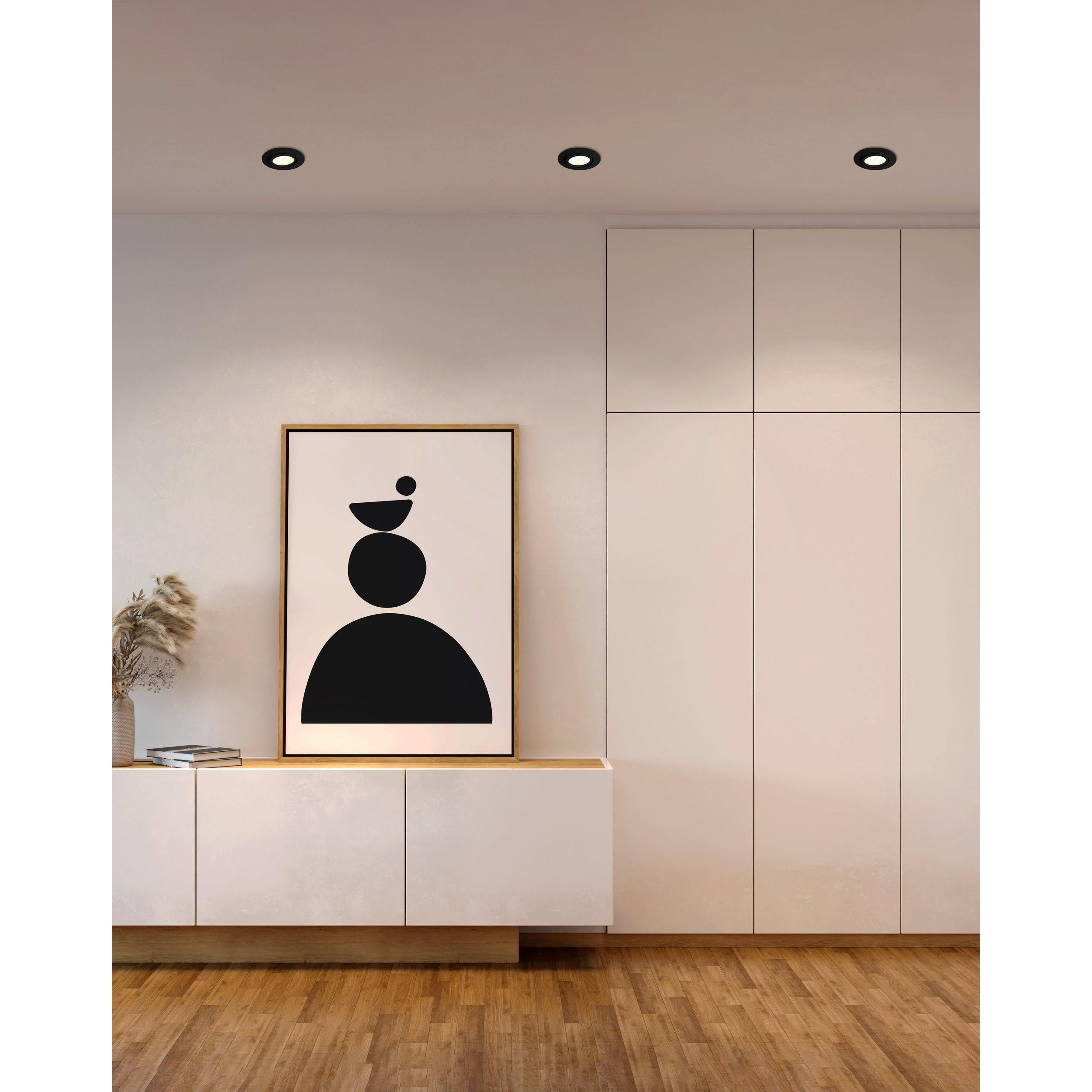 Spot à encastrer LED PINEDA noir Ø8,4cm