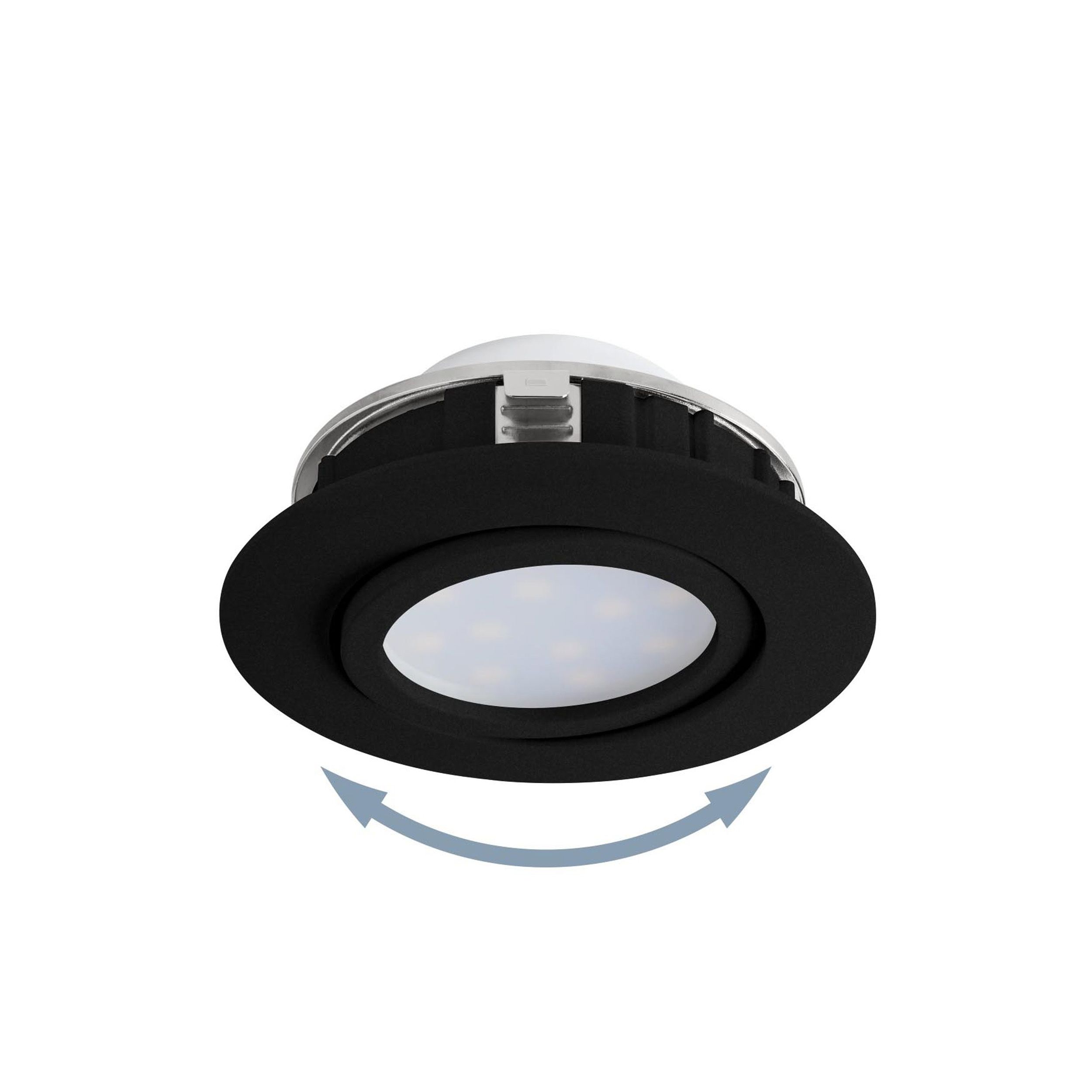 Spot à encastrer LED PINEDA noir Ø8,4cm