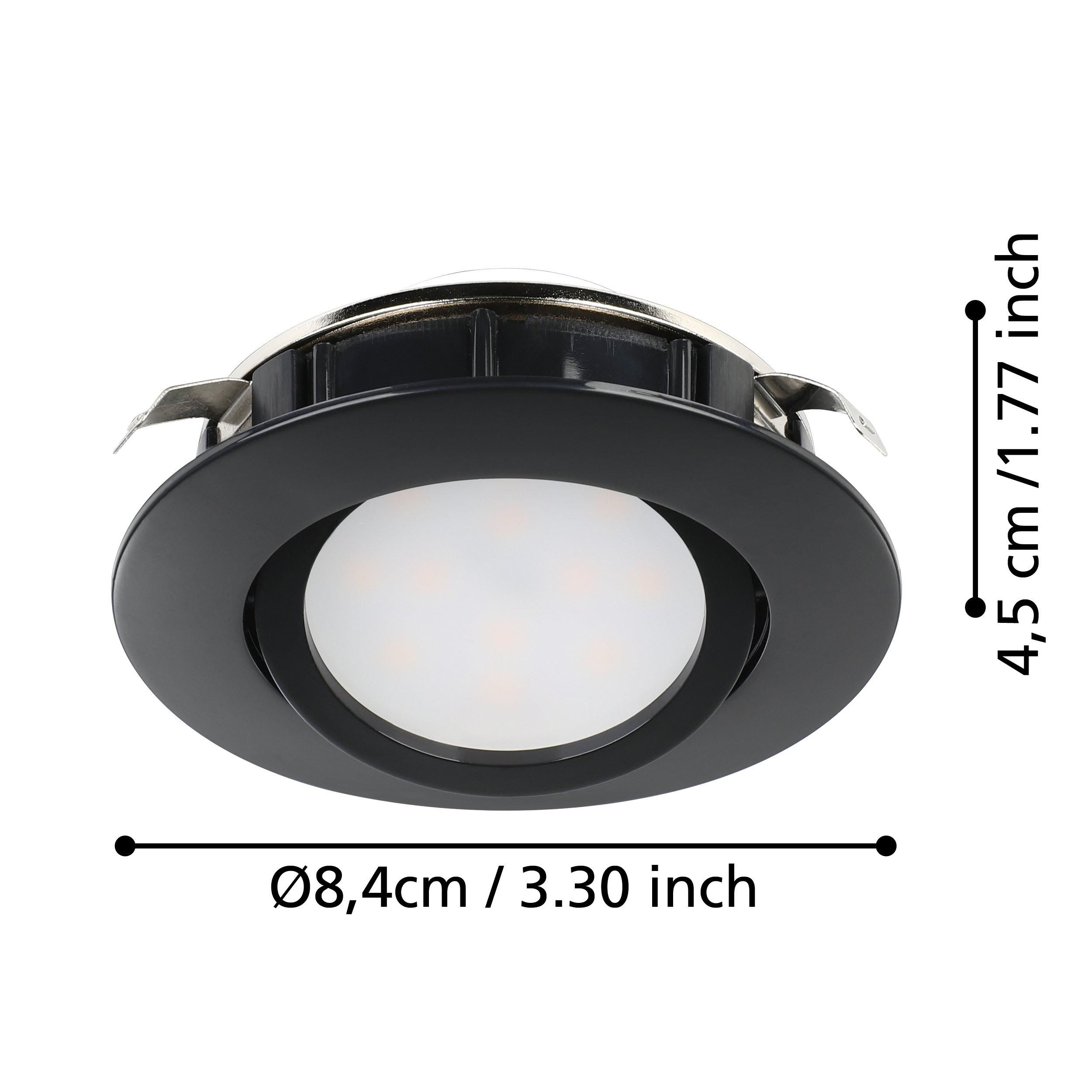 Spot à encastrer LED PINEDA noir Ø8,4cm