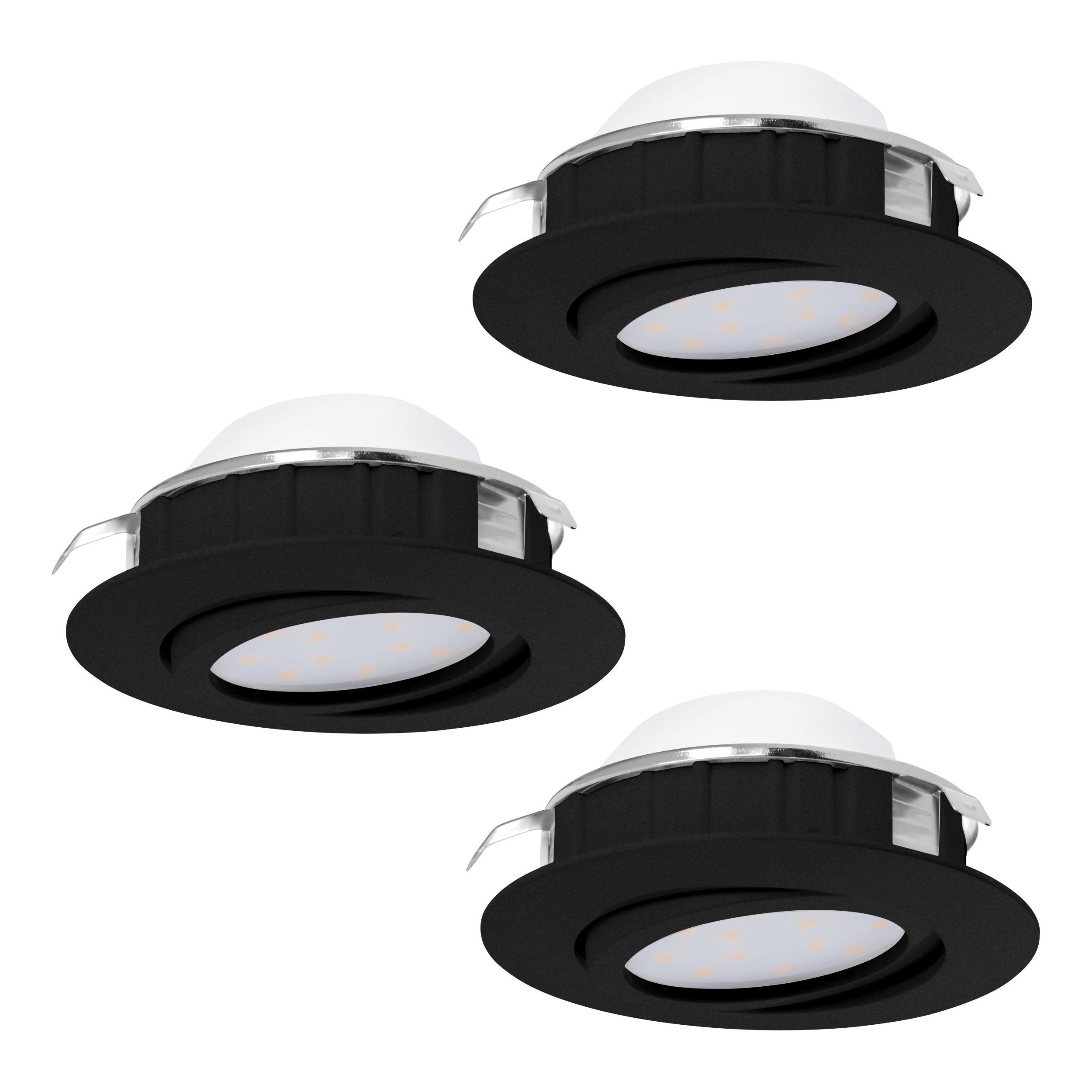 Spot à encastrer X3 LED PINEDA noir Ø8,4cm